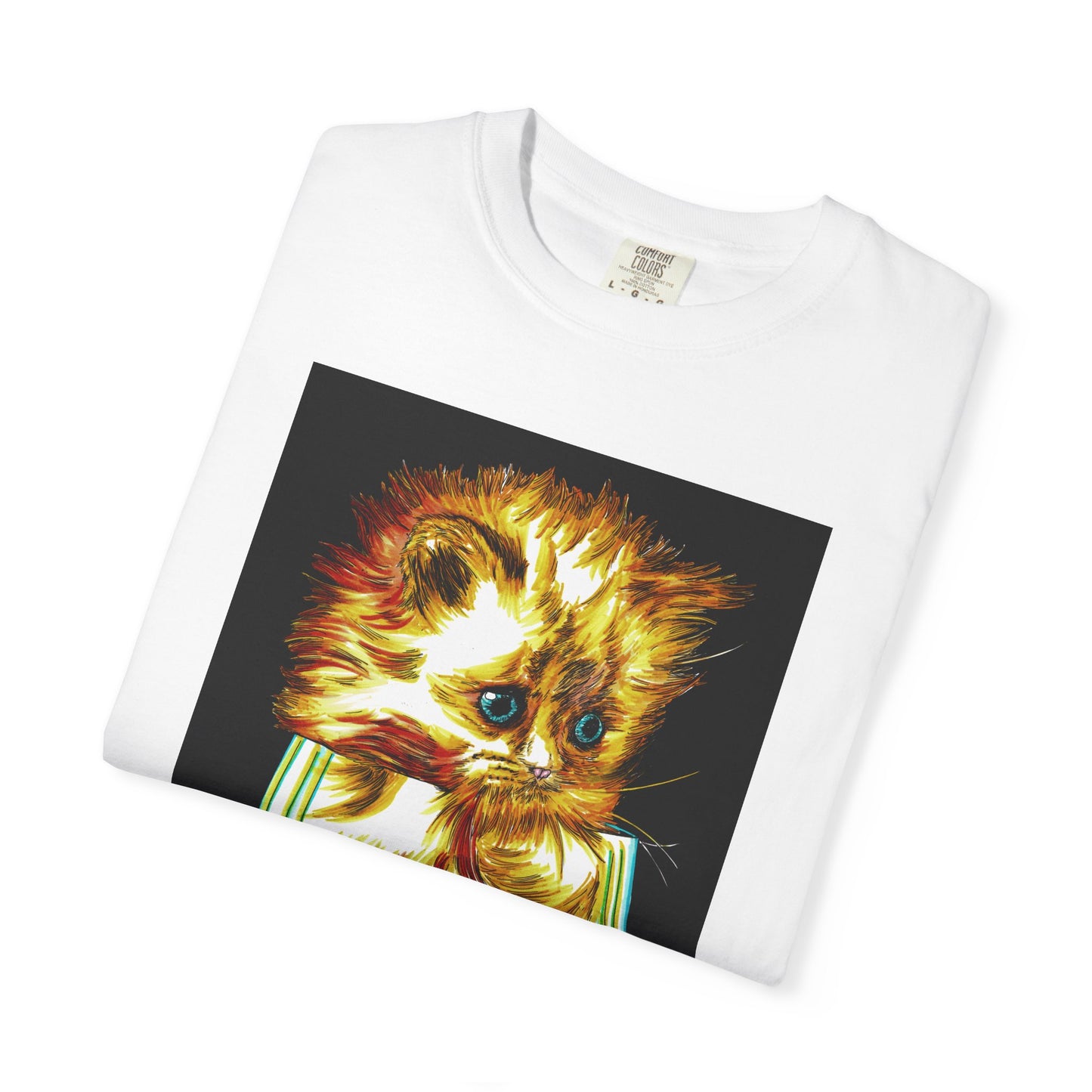 Kitten in a Glass Unisex T-shirt - Hand Drawn Art