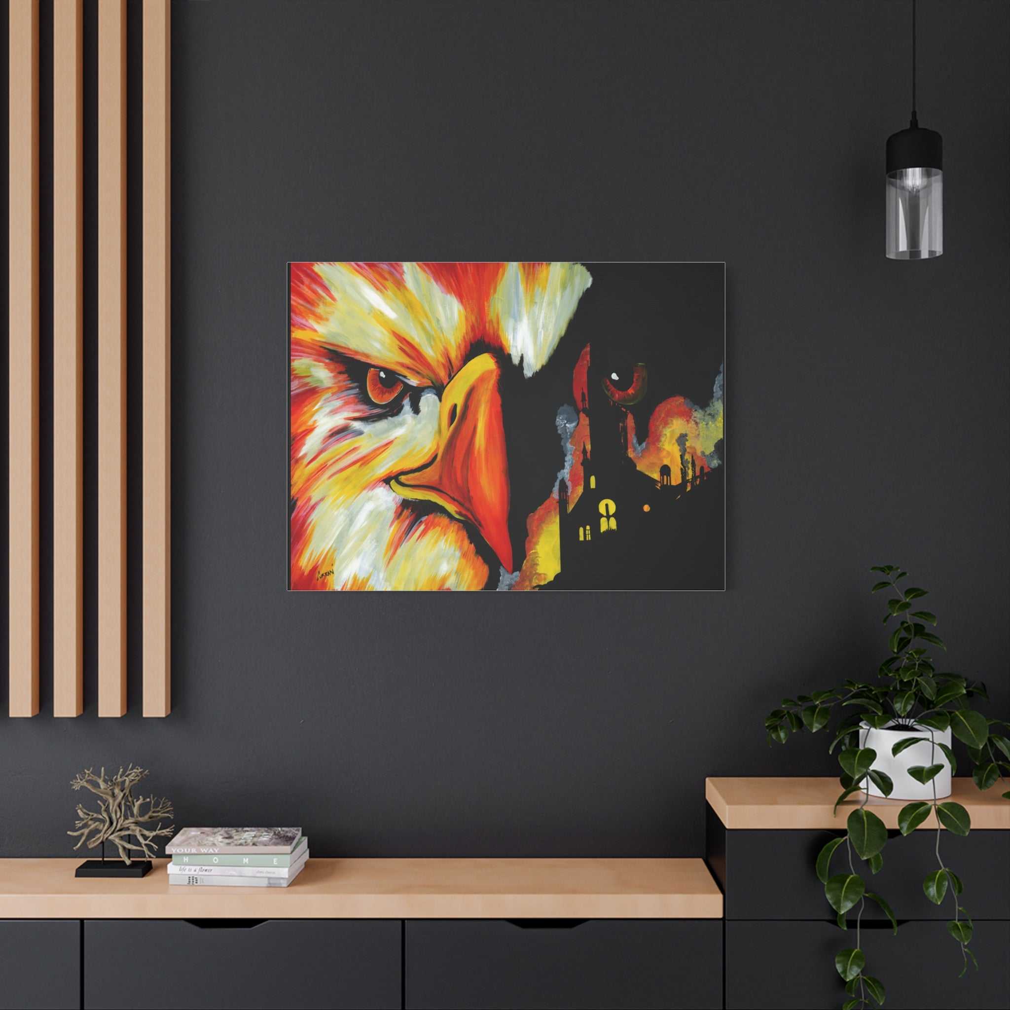 Phoenix Canvas Print, print of my Original hand painted art