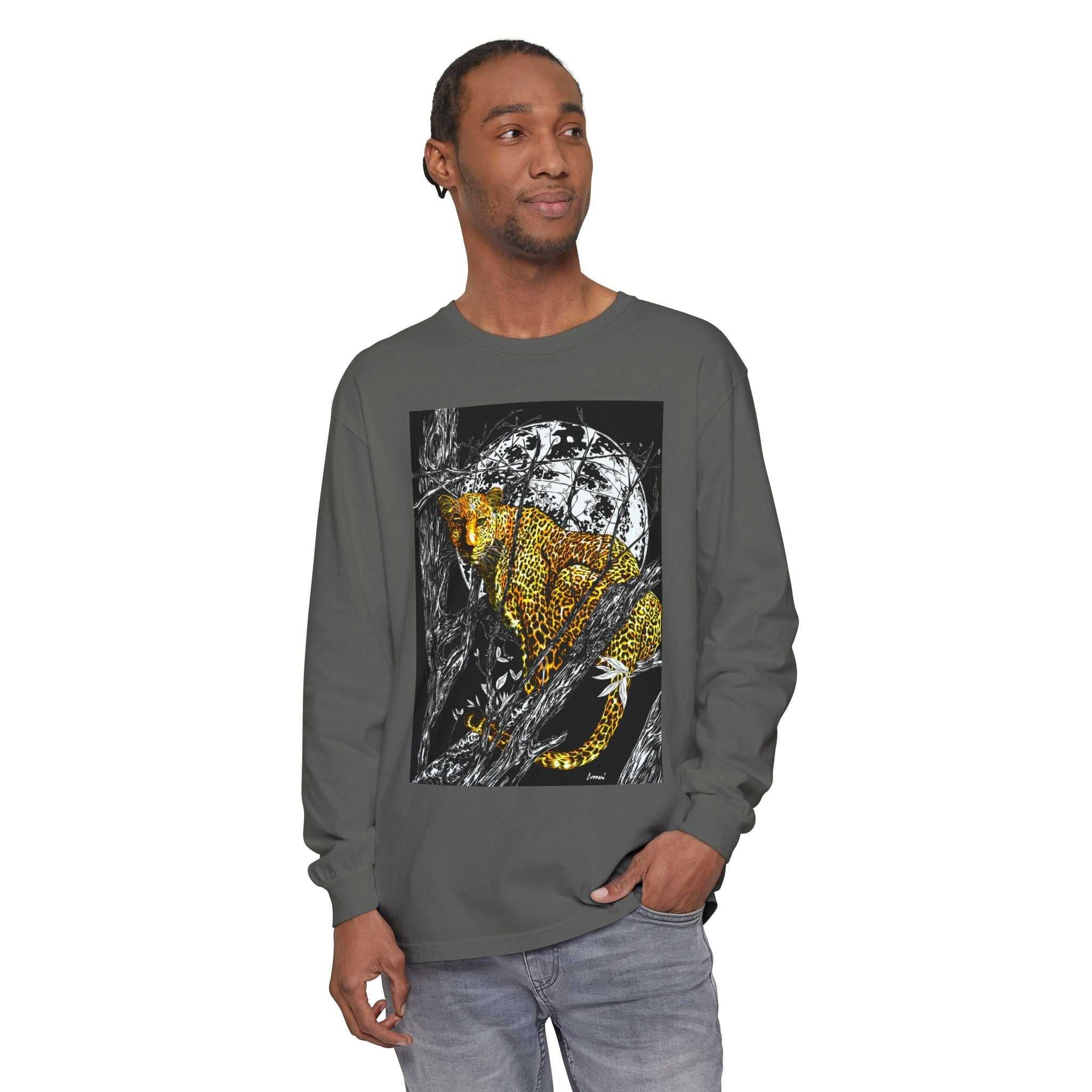 Wild Cheetah Unisex Long Sleeve T Shirt Eco-Friendly