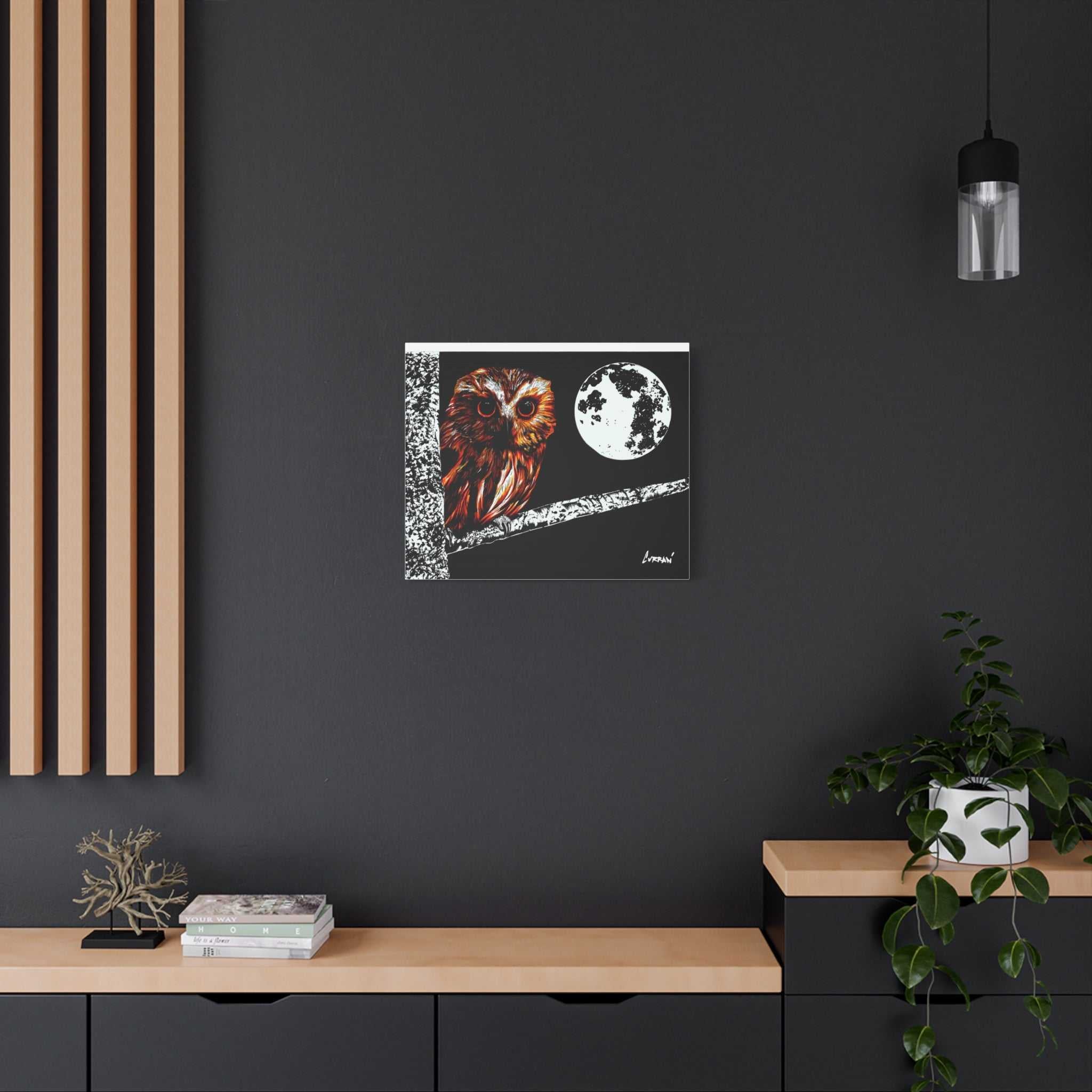Owl in a Tree, print of my original hand drawn art