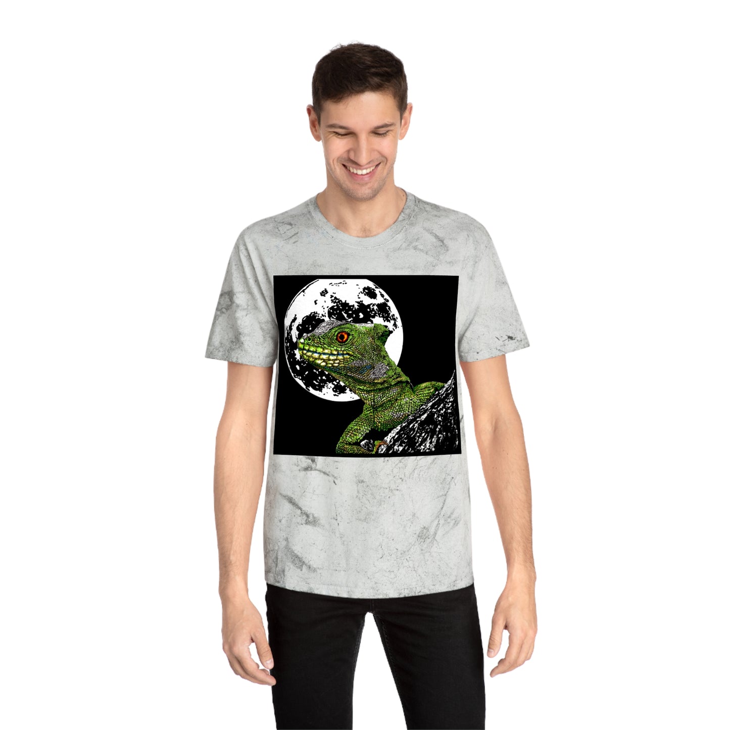 Striking Lizard Color Blast T Shirt Original Hand-Drawn Art