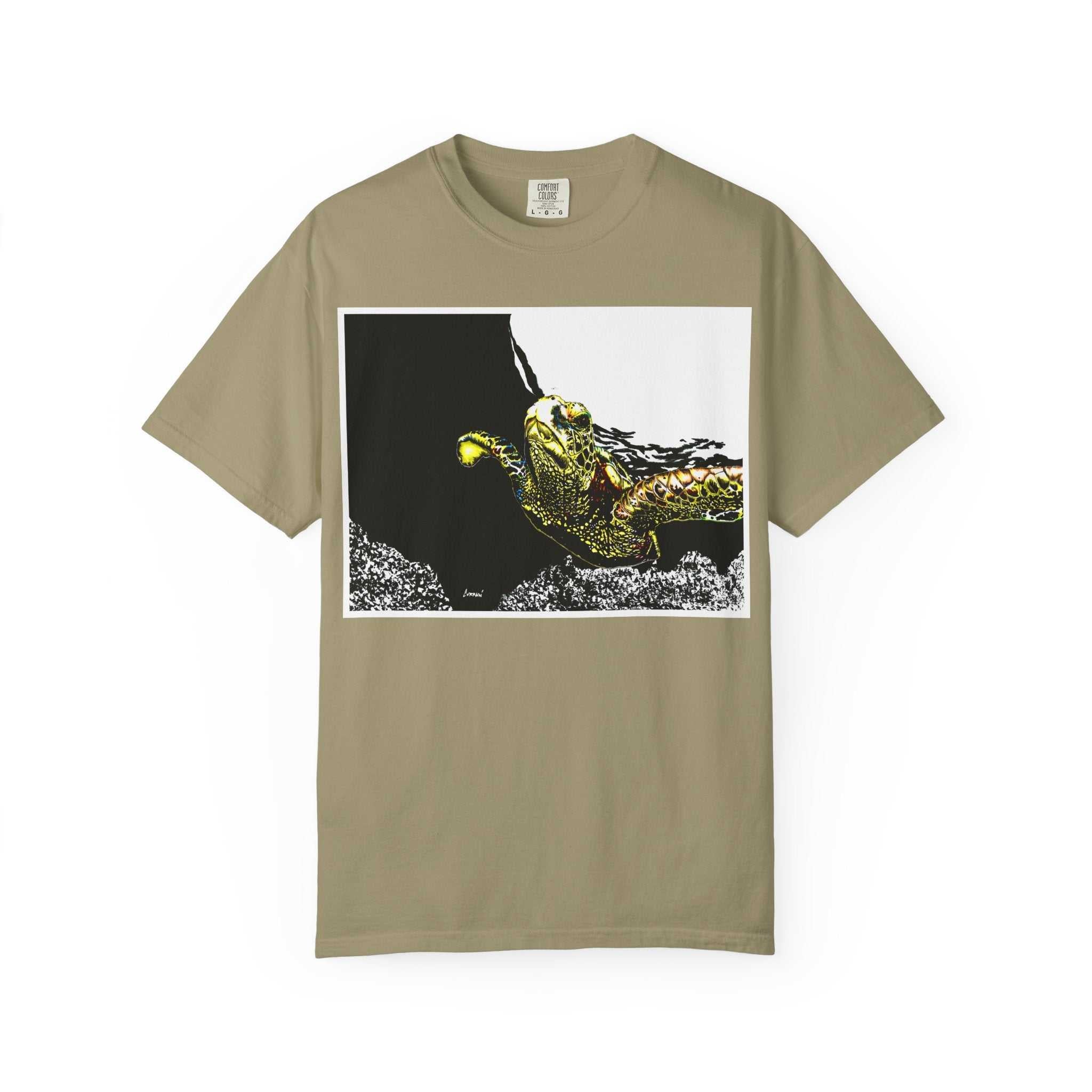 Discover the perfect blend of style and comfort with our Sea Turtle Garment-Dyed Graphic Tee - Unisex Ocean. Embrace the ocean and elevate your wardrobe today!