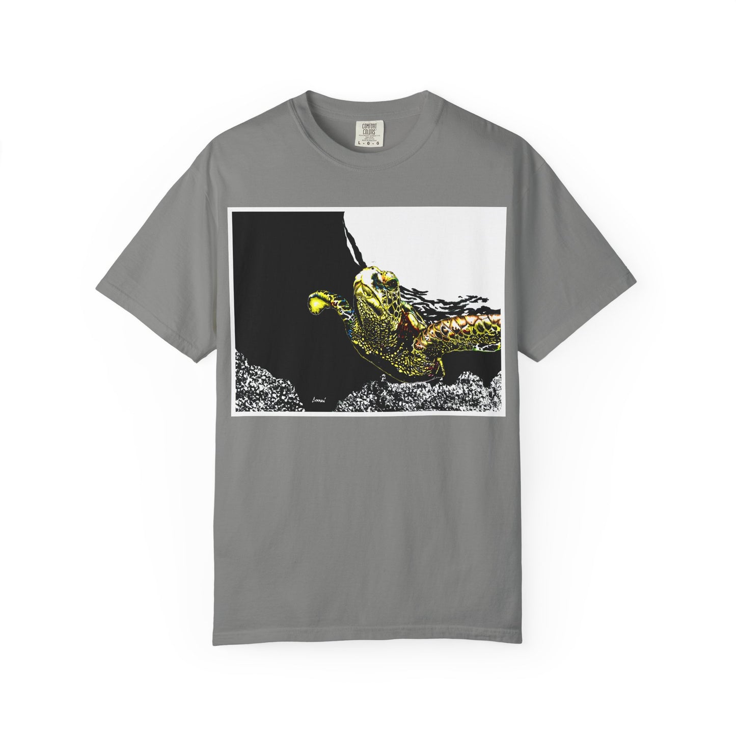 Sea Turtle Garment-Dyed Graphic Tee - Unisex Ocean Style T-Shirt