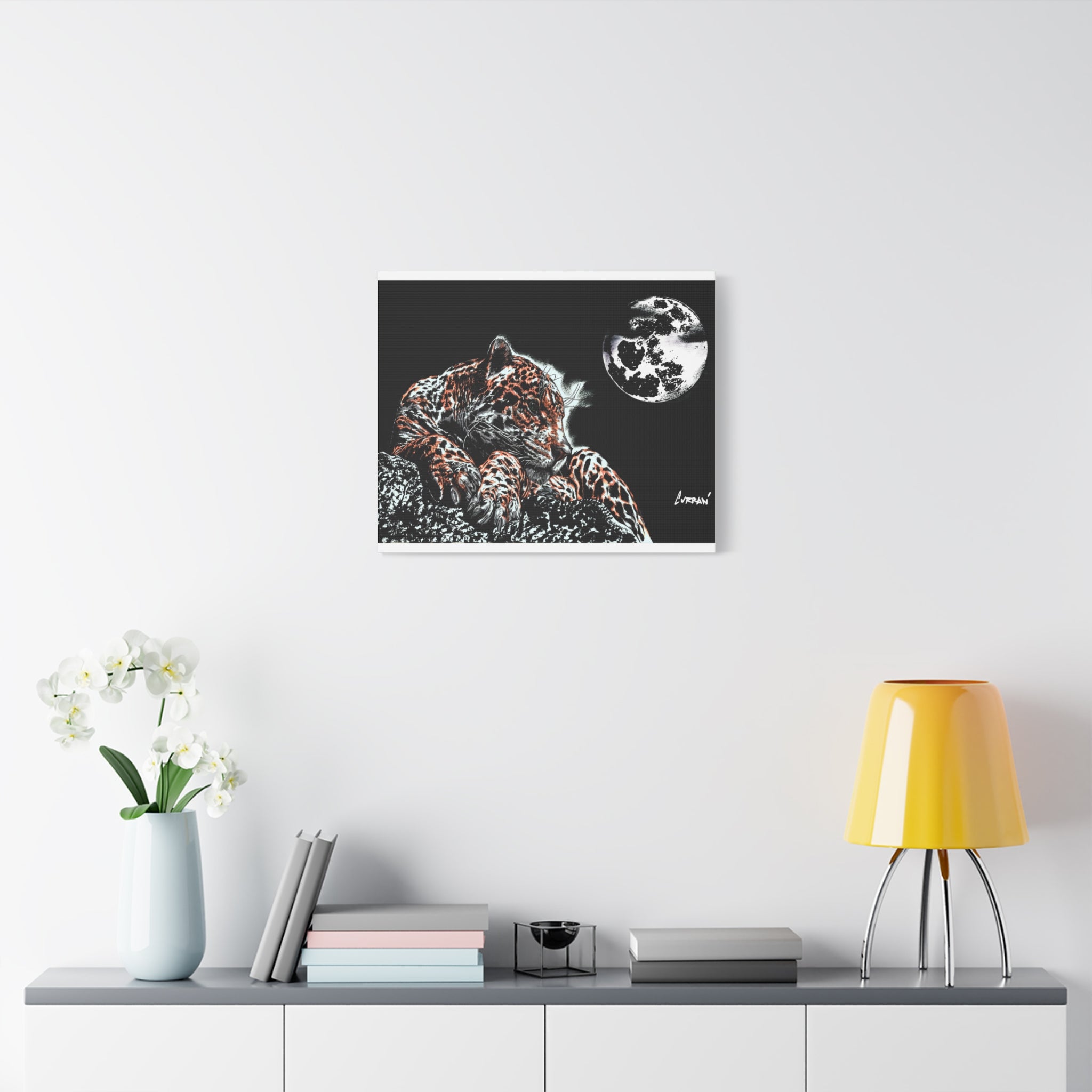 Leopard Canvas Art – Original Hand-Drawn Realistic Big Cat