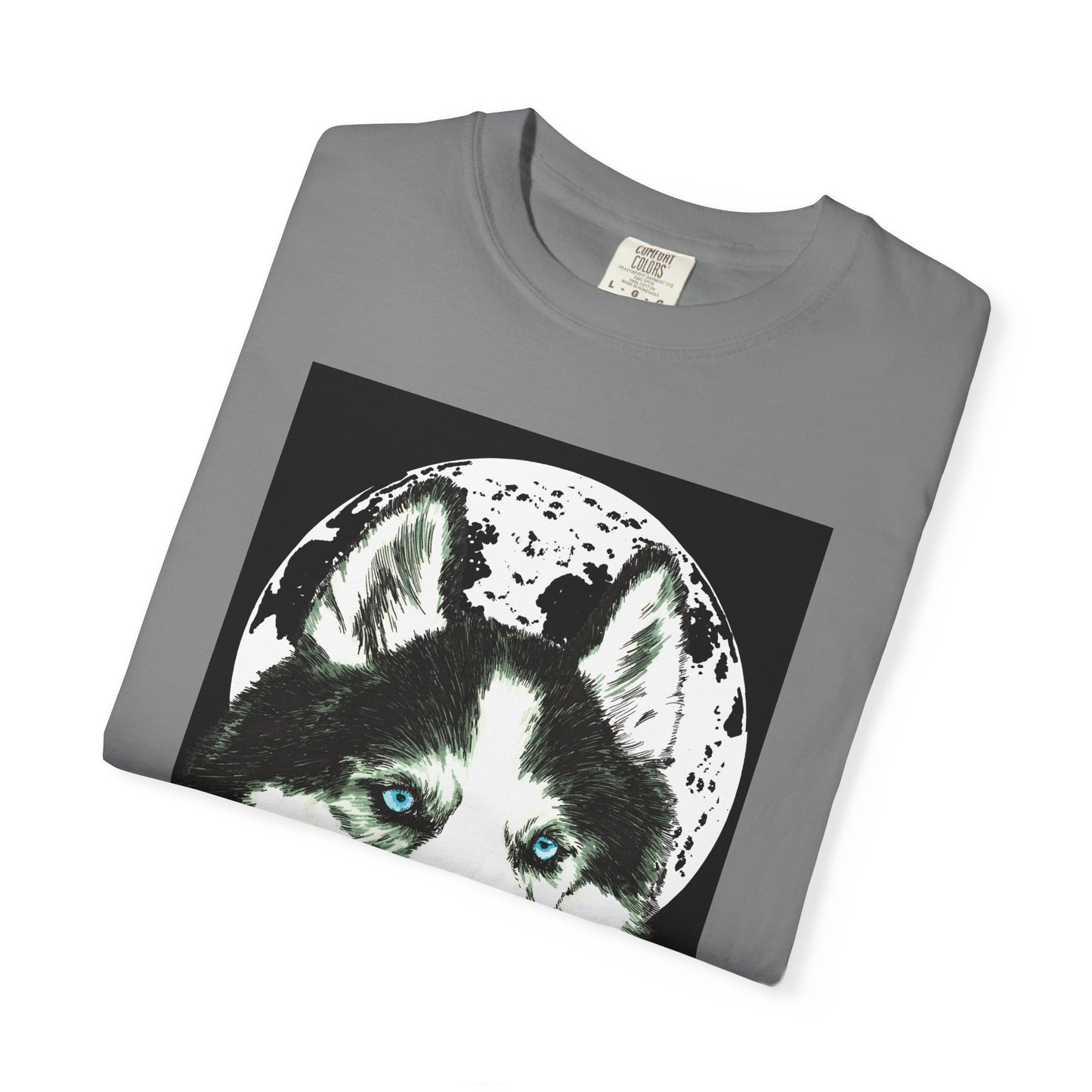 Siberian Husky Unisex Garment-Dyed T-Shirt – Original Hand-Drawn Art