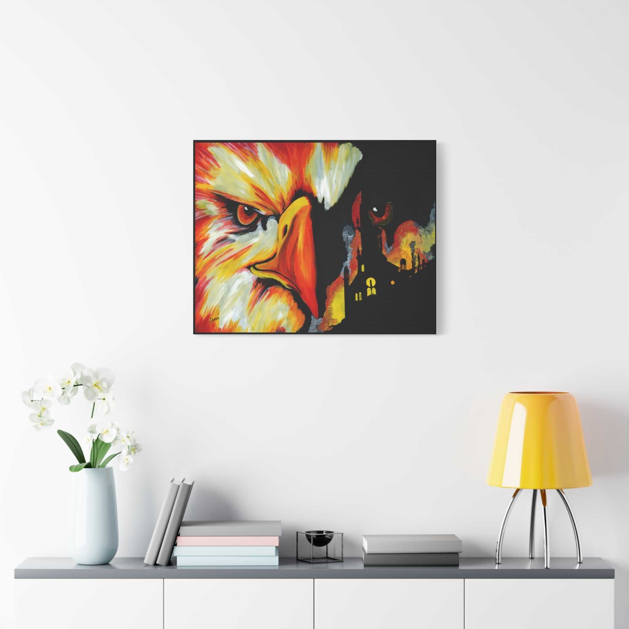 Phoenix Canvas Print, print of my Original hand painted art