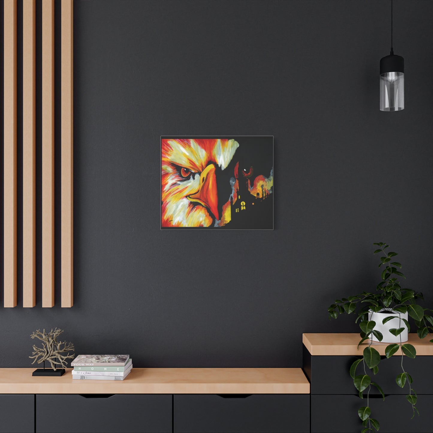 Phoenix Canvas Print, Print of my Original hand painted art printed on stretched canvas of a Phoenix