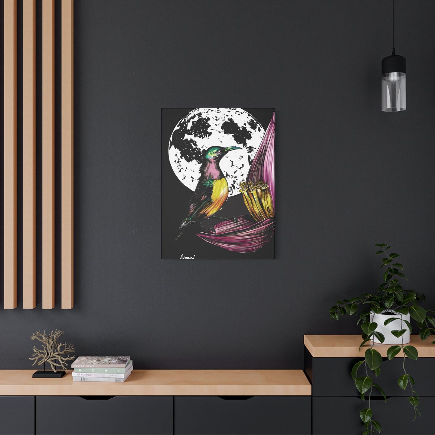 Hummingbird Wall Art Print of the Original, hand drawn