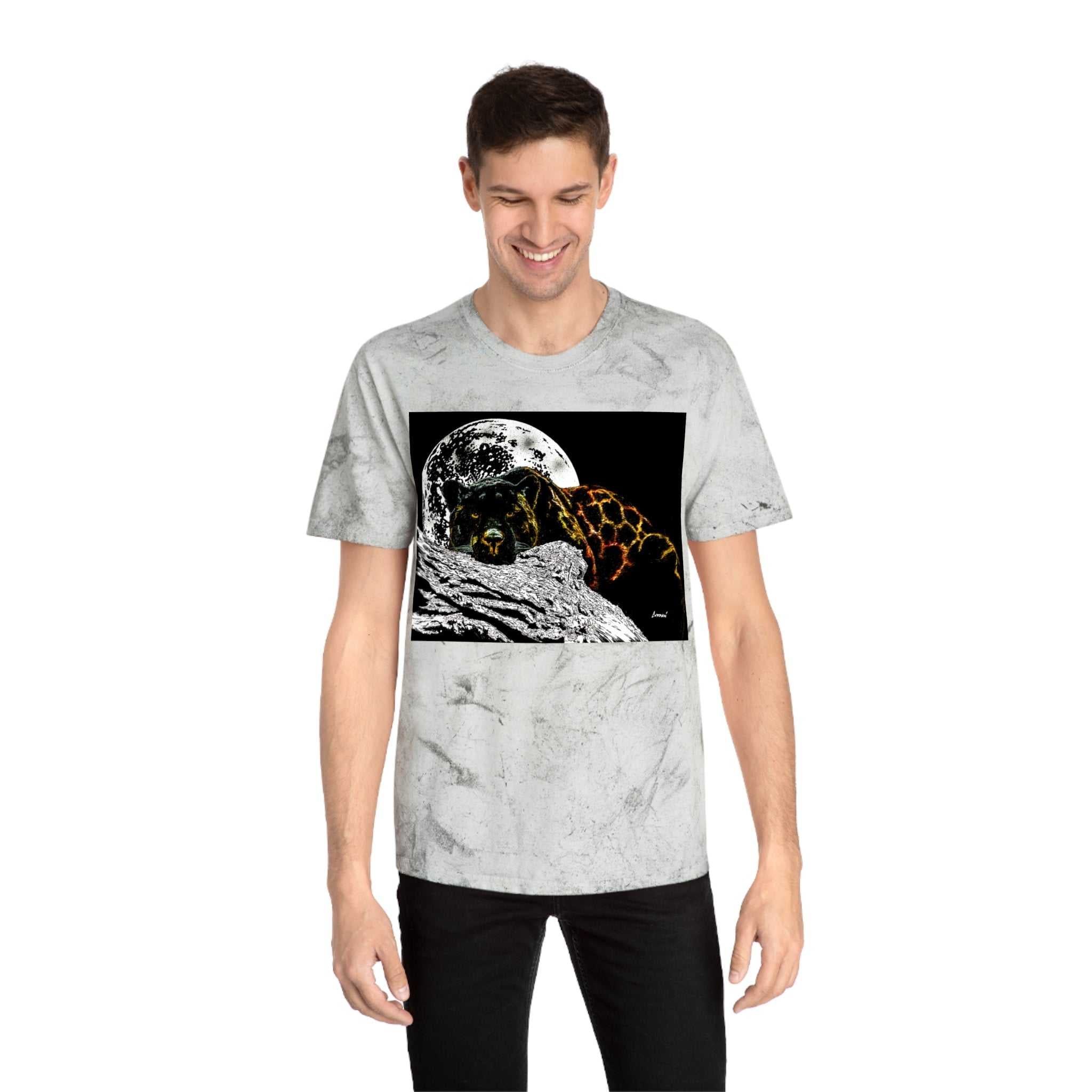 Panther in the Moonlight T Shirt Original Hand Drawn Art