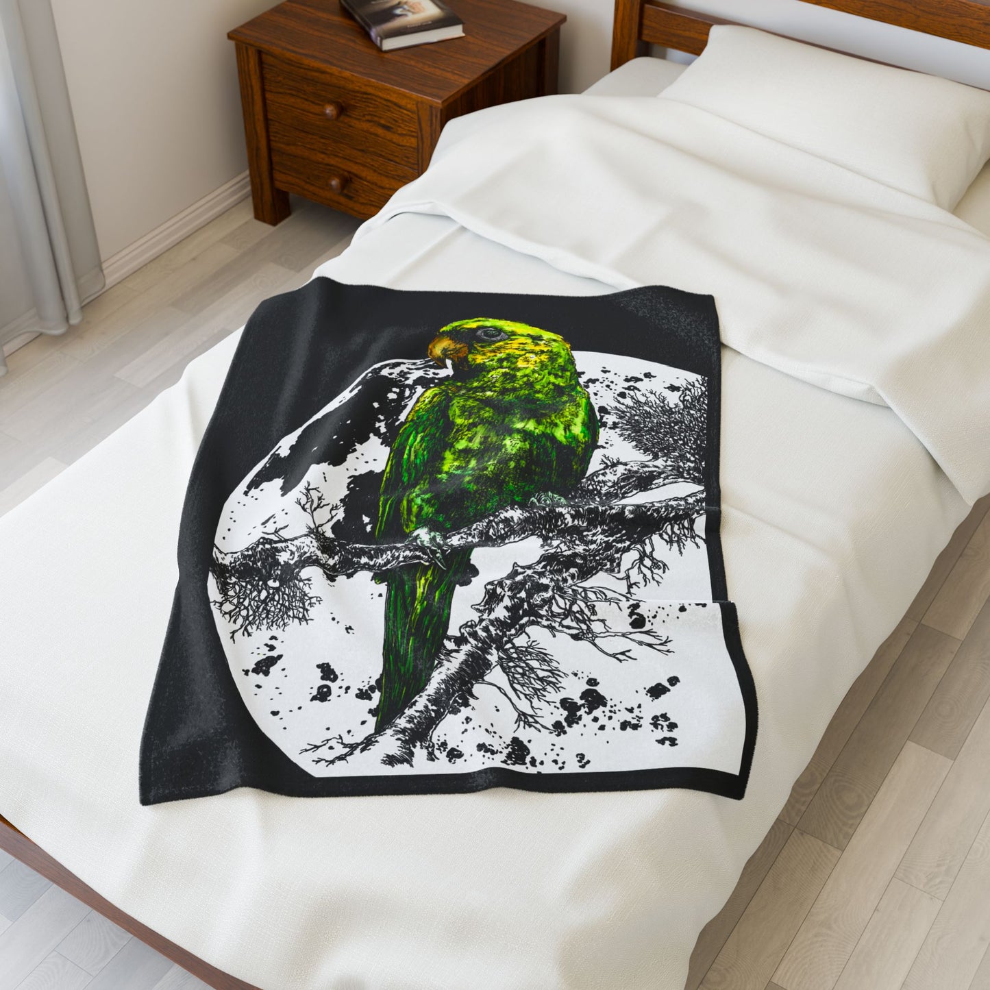 Colorful Parrot Velvet Plush Blanket -Tropical Vibes for Home Decor