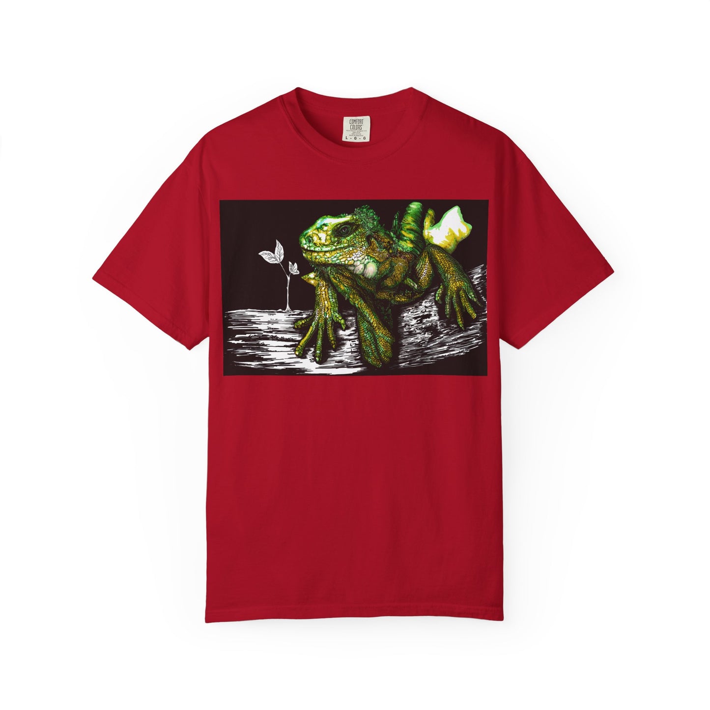 Iguana Unisex T-shirt - Hand Painted Art Design