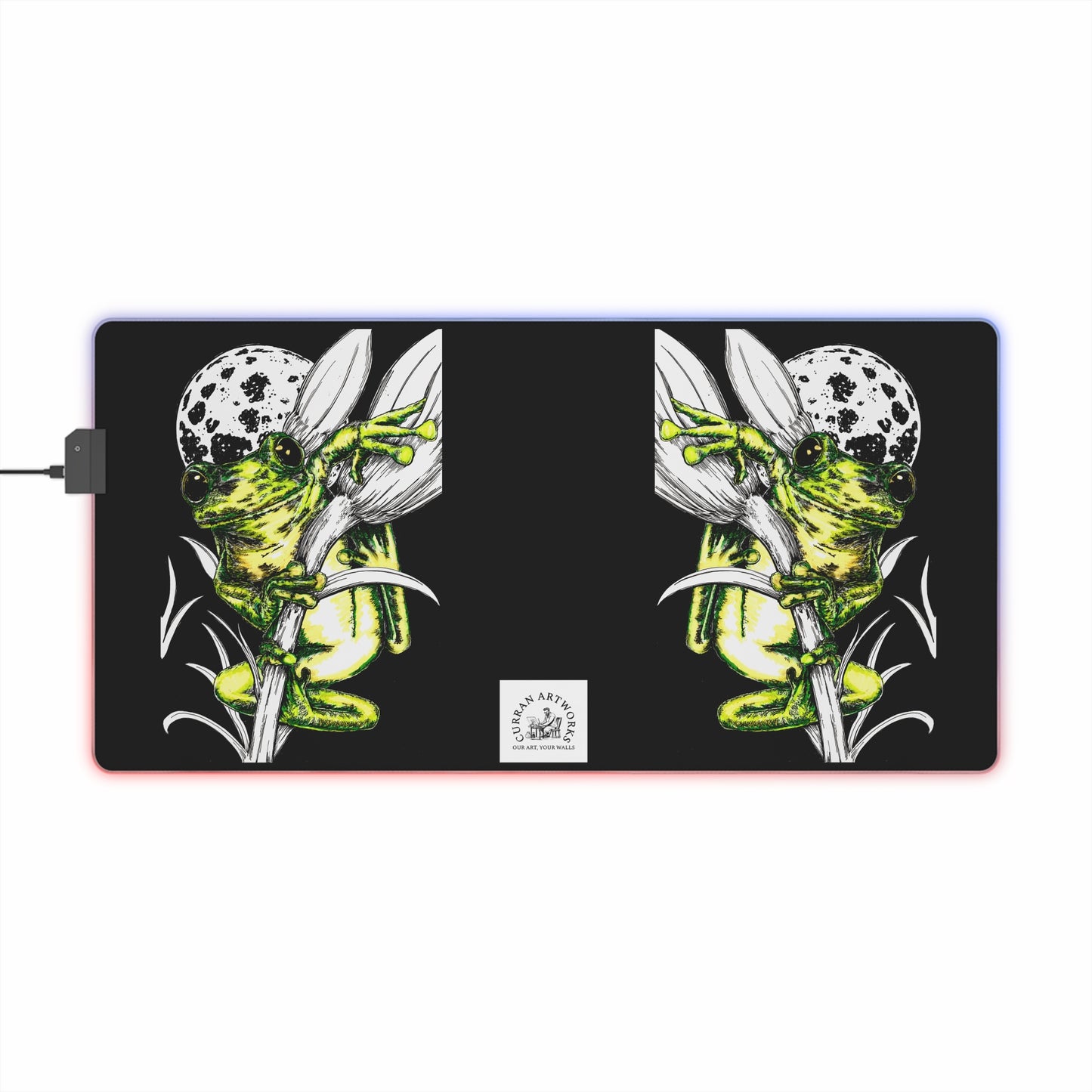 LED Frog Gaming Mouse Pad - Illuminated Desk Accessory