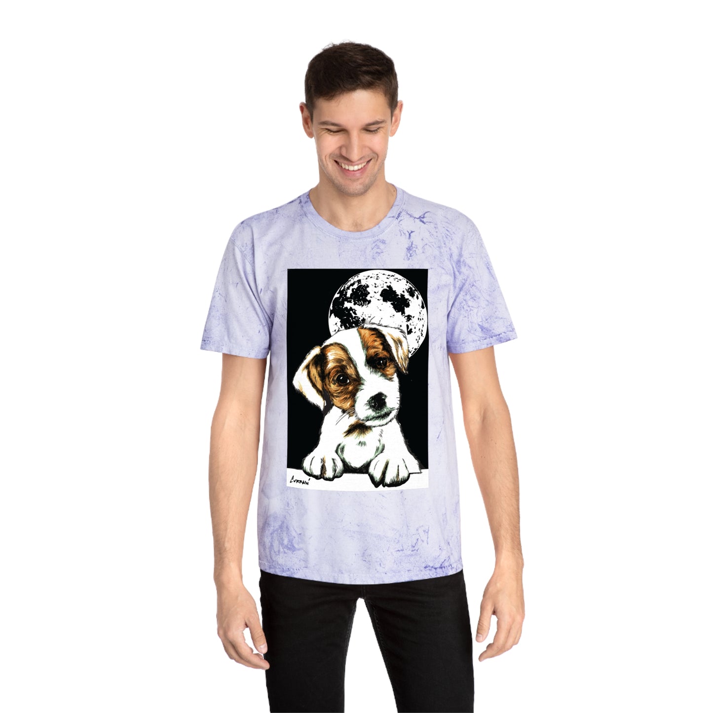 Color Blast Beagle Moon Unisex T Shirt for Pet Lovers