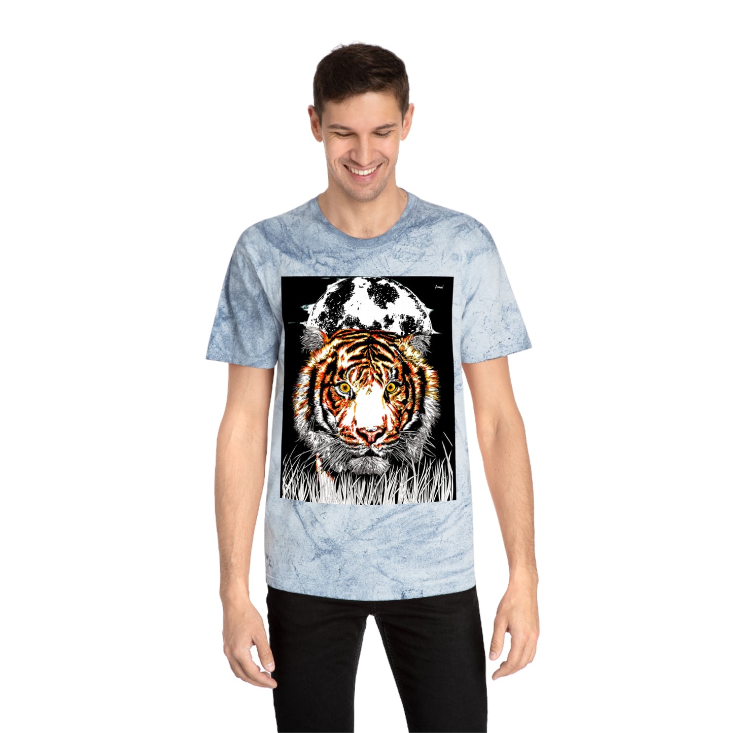 Color Blast Tiger Unisex T Shirt Original Hand Drawn Art