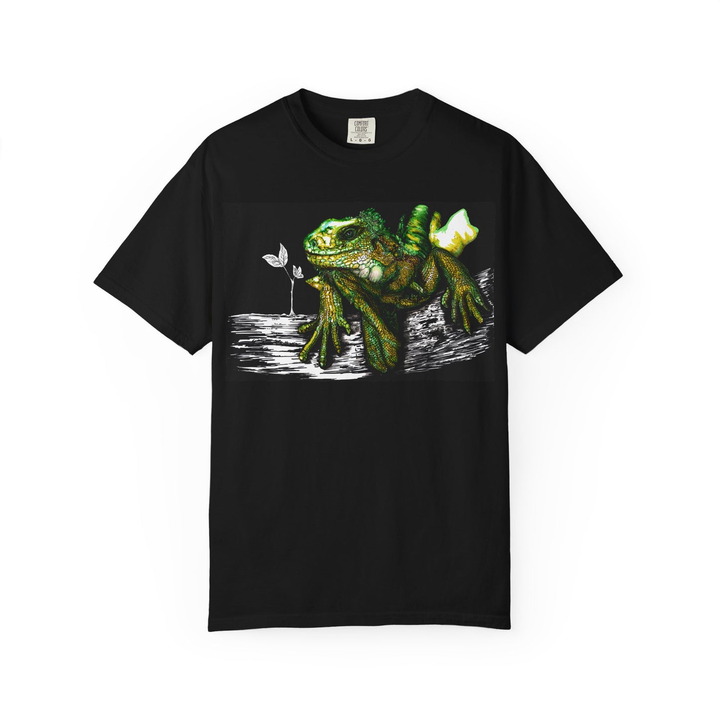 Iguana Unisex T-shirt - Hand Painted Art Design