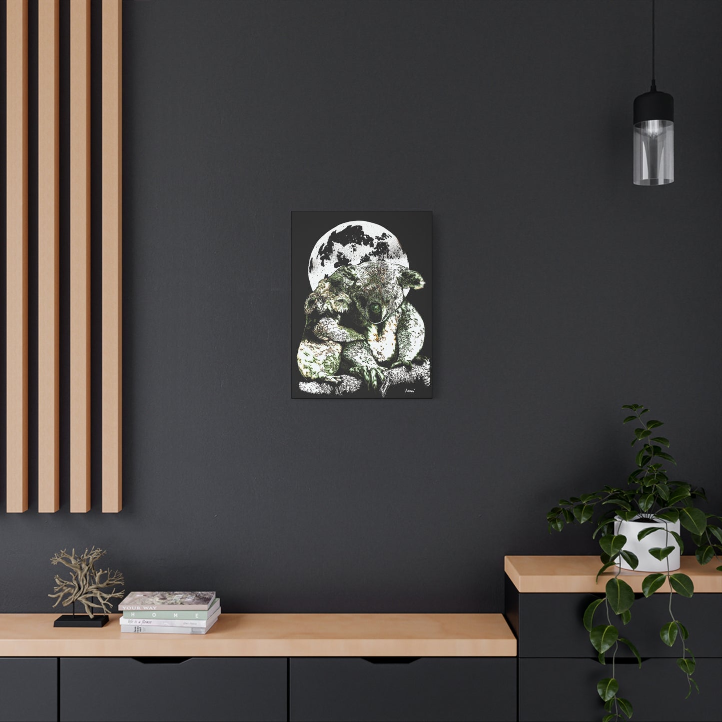 Koala Wall Art, Koala Print, Hand-Drawn Koalas, Wildlife Art, Cute Animal Art, Nature Wall Decor, Koala Lovers Gift. Printed on Matte Canvas, Stretched, 1.25"