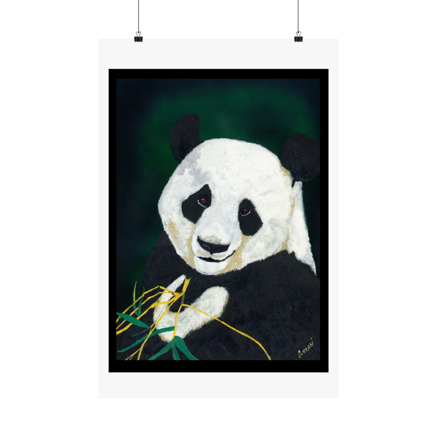 Panda Portrait Satin Poster - 300gsm Wall Art for Nature Lovers