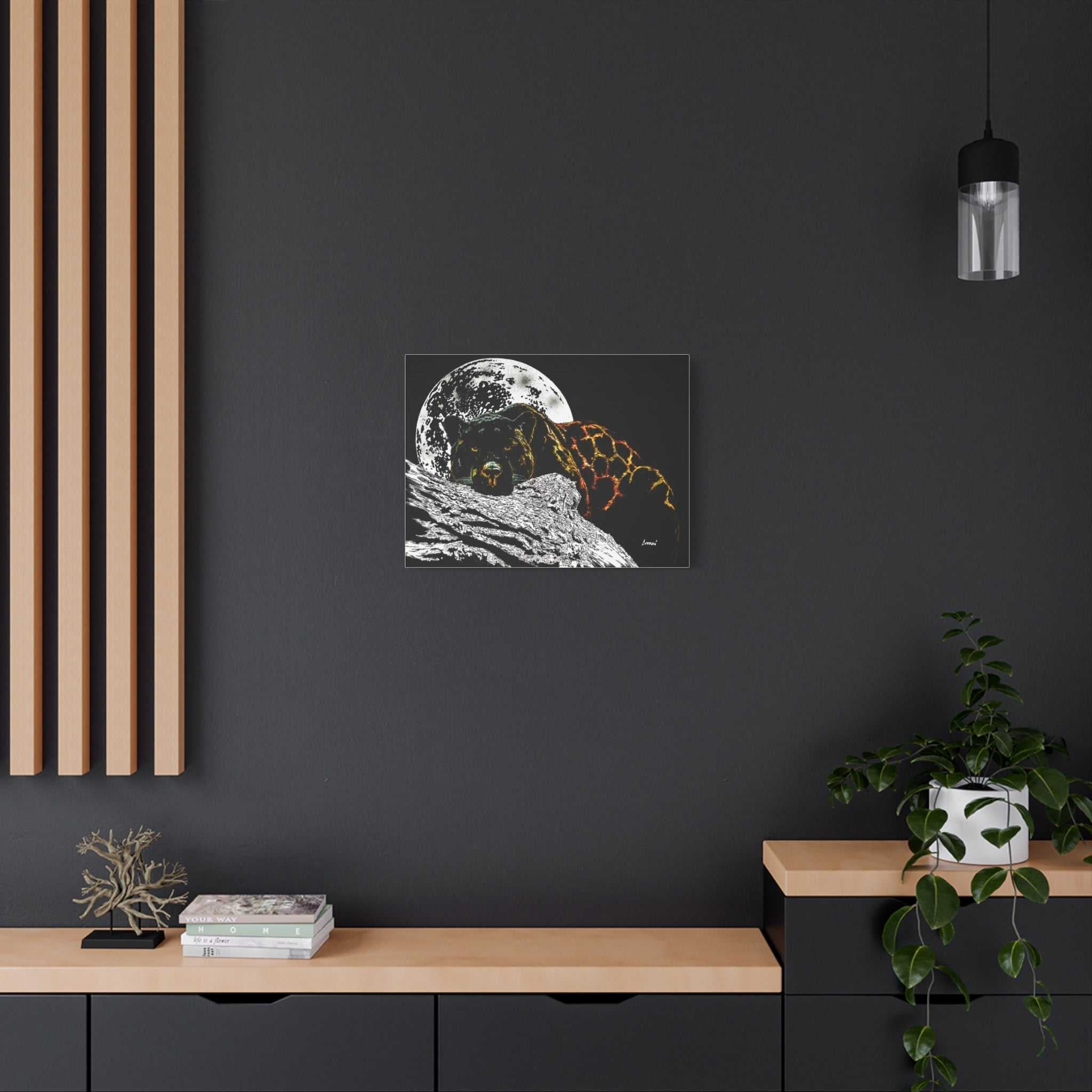 Panther in the Moonlight Print of my Original hand drawn art