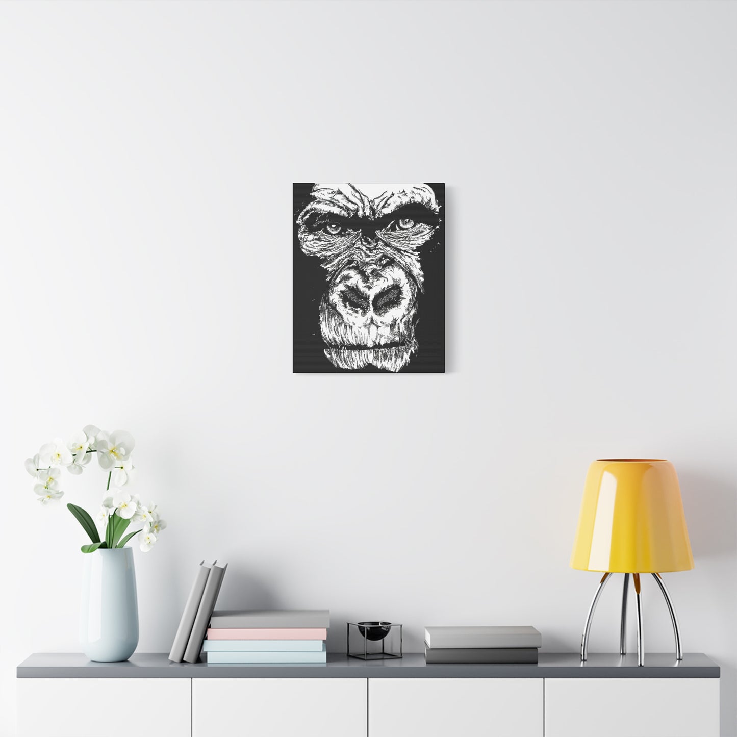 Gorilla Wall Art, Gorilla Print, Hand-Drawn Gorilla