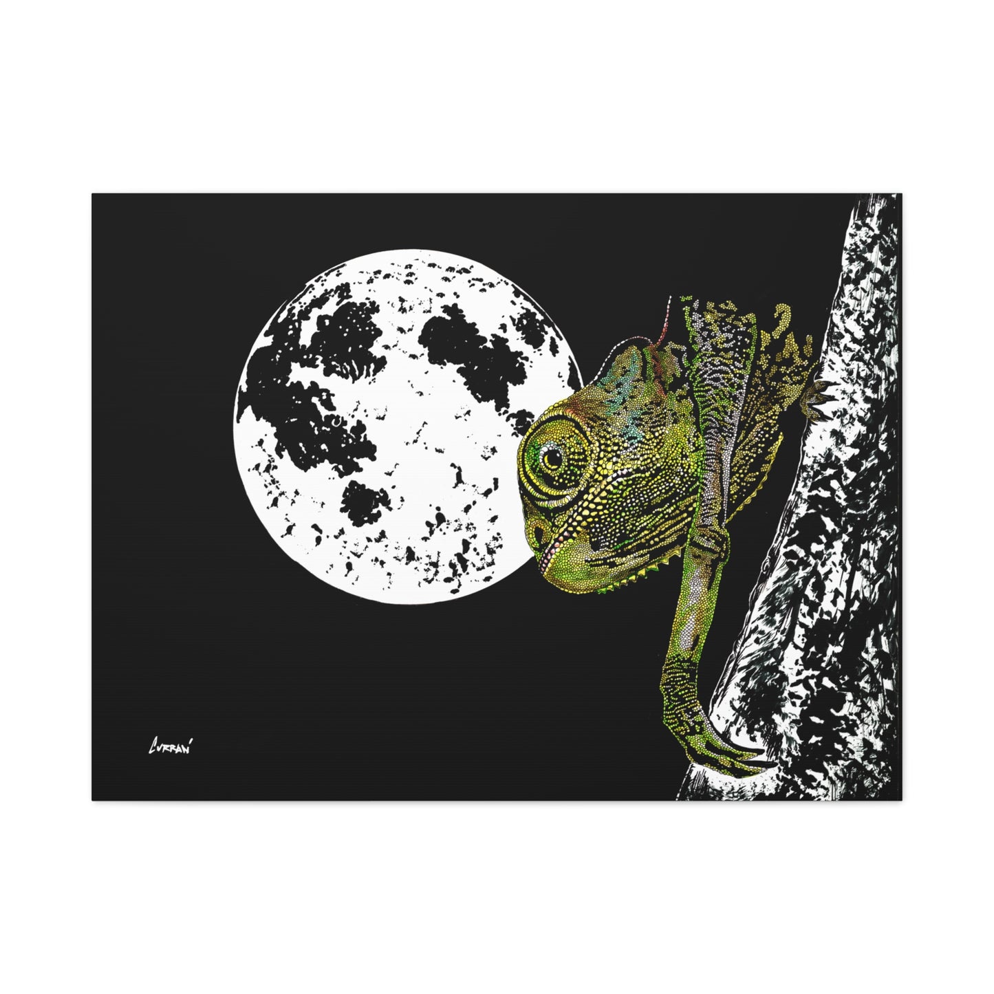 Chameleon Print of the Original, hand drawn wall art