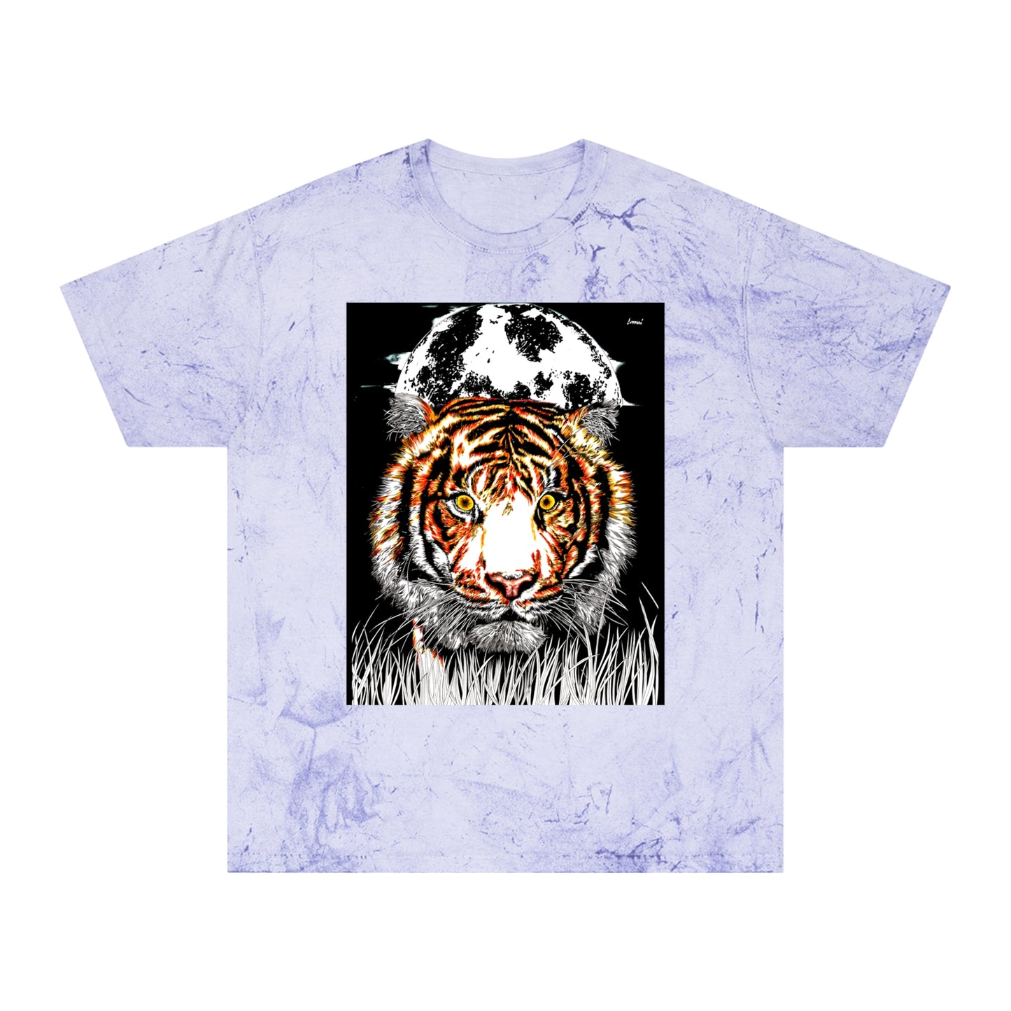 Color Blast Tiger Unisex T Shirt Original Hand Drawn Art