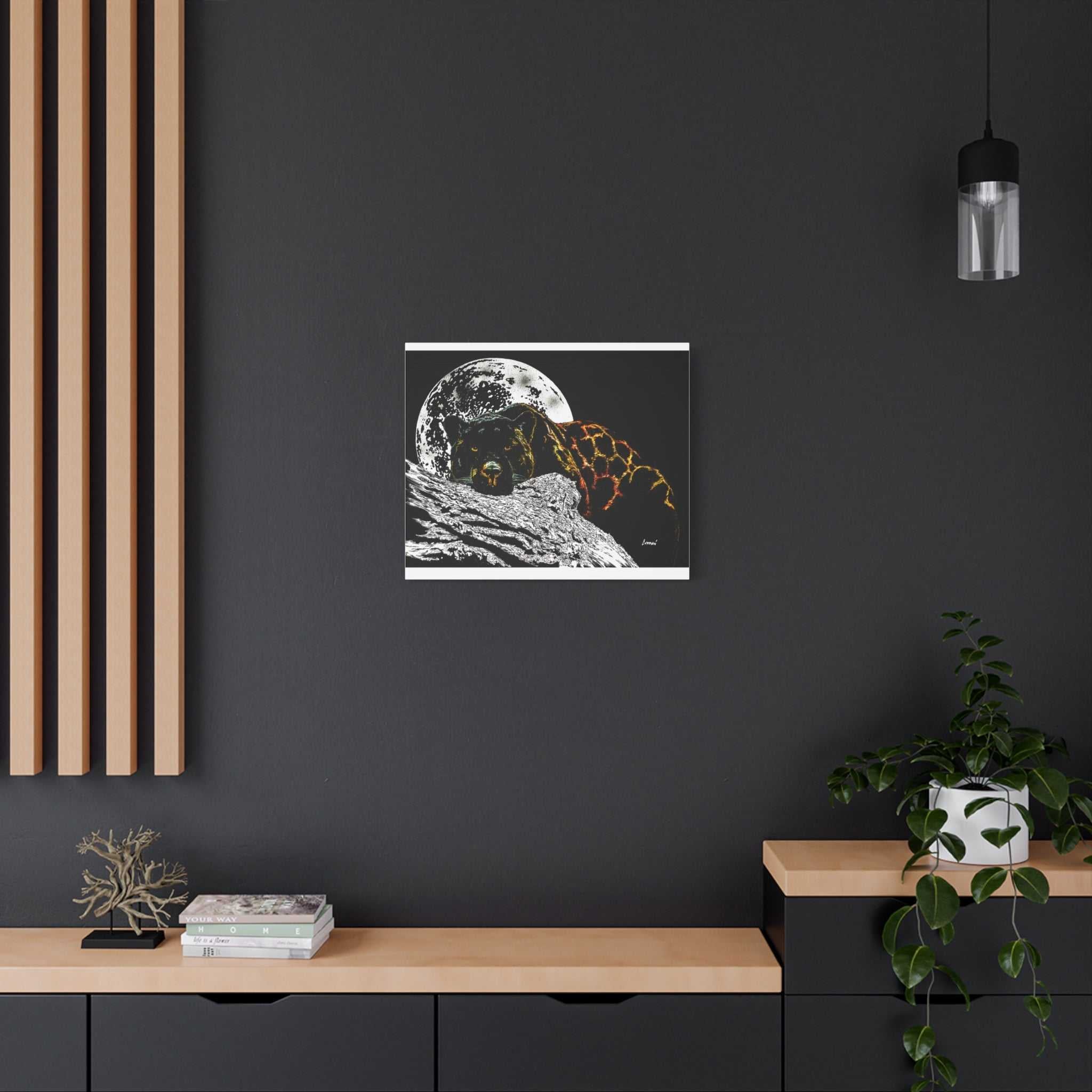 Panther in the Moonlight Print of my Original hand drawn art