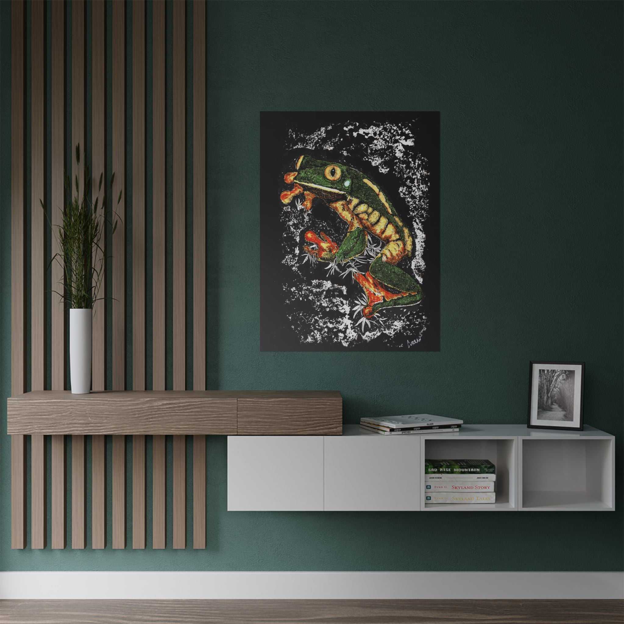 Discover the enchanting Frog Satin Poster - 300gsm Art Print for Nature Lovers. Bring the beauty of nature into your home today! Buy now.