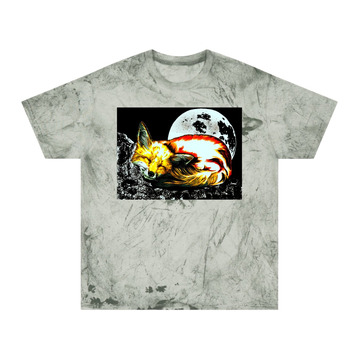 Red Fox Unisex T Shirt with Color Blast Design