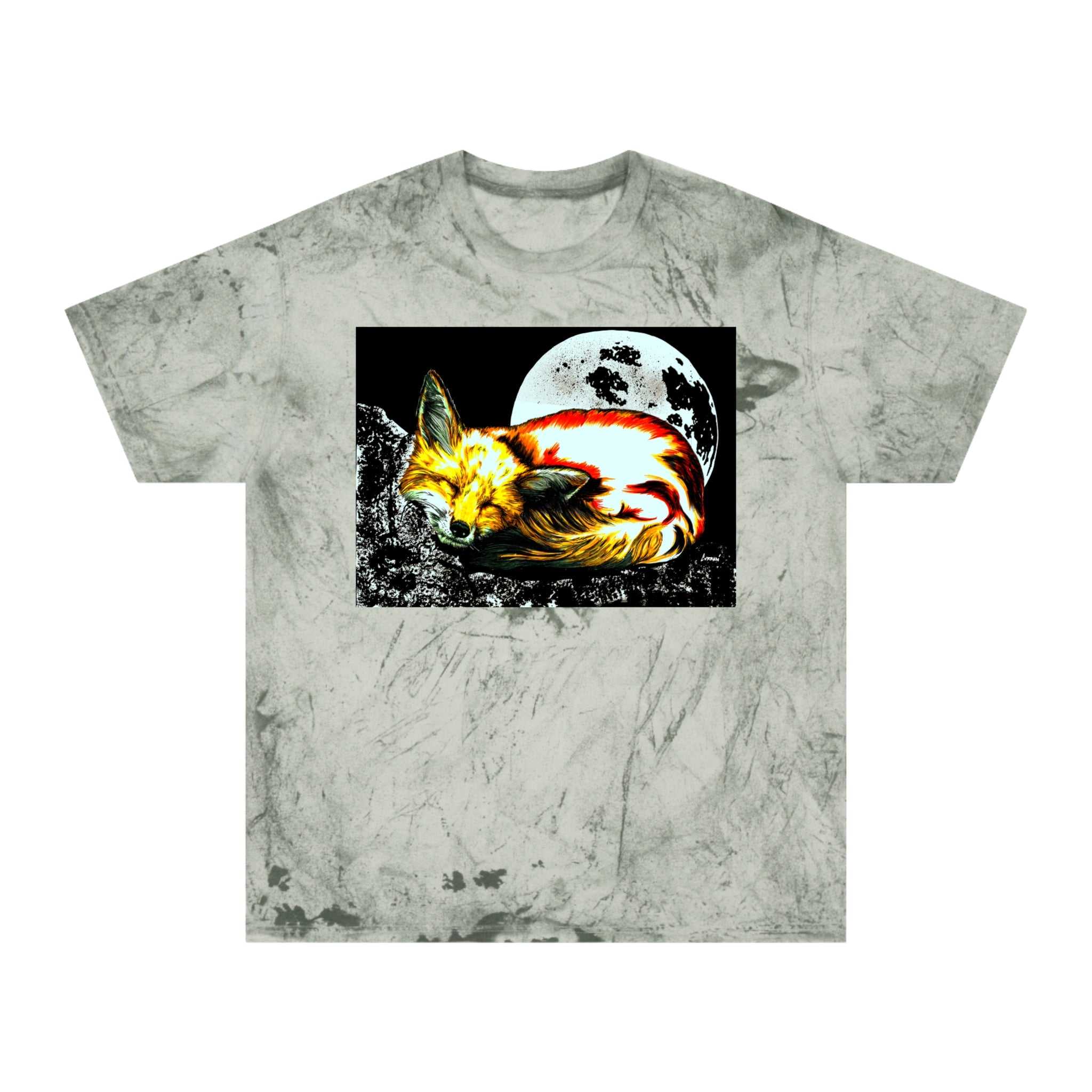 Red Fox Unisex T Shirt with Color Blast Design
