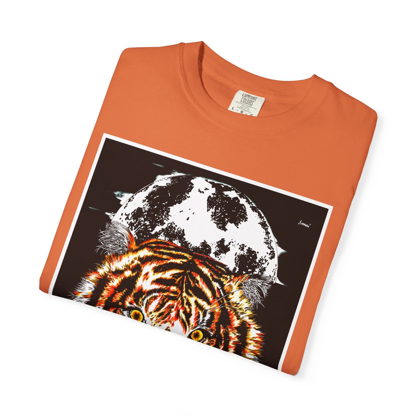 Tiger Garment-Dyed Graphic T-Shirt - Unisex Wild Animal Tee