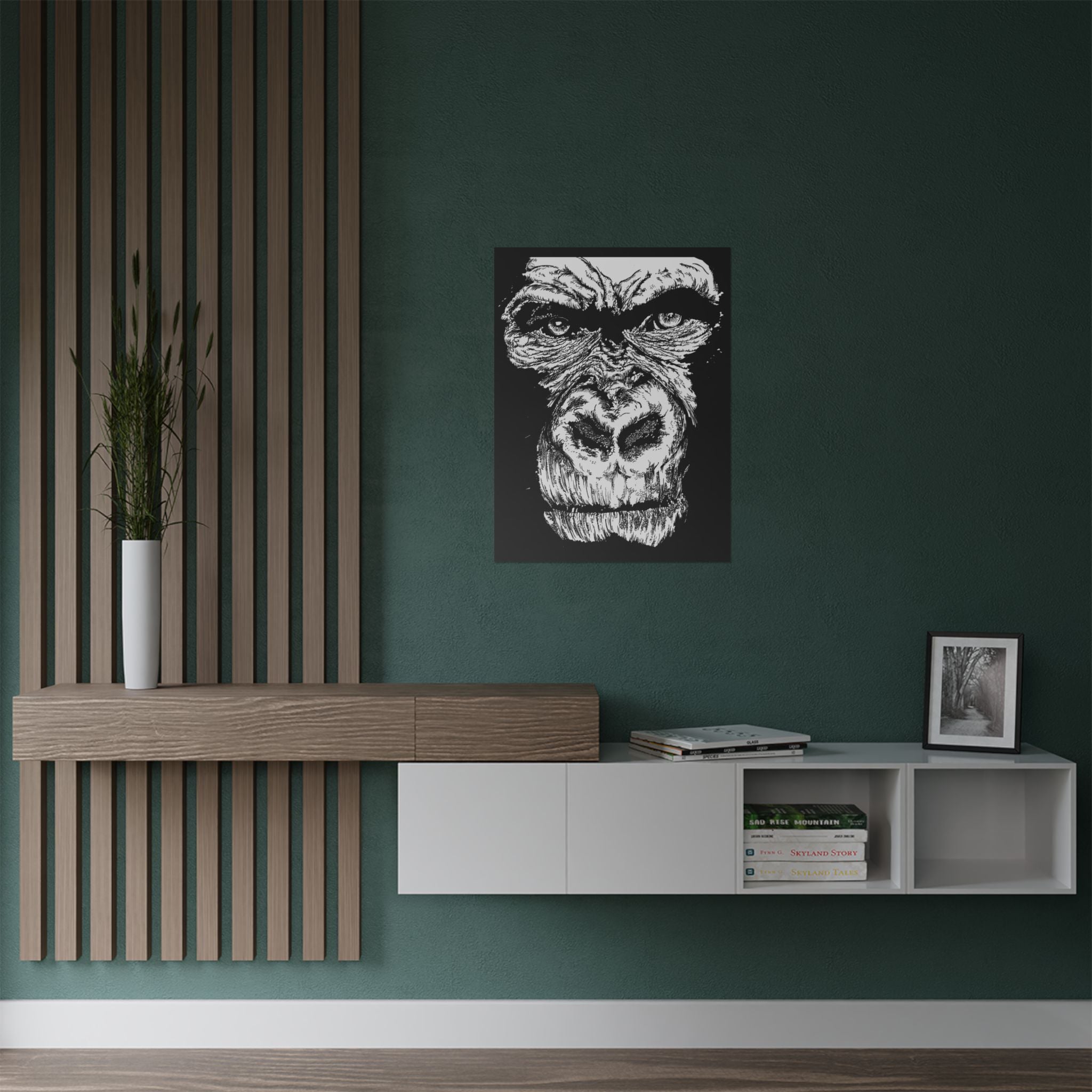 Gorilla Art Satin Poster | Eye-Catching Wildlife Decor