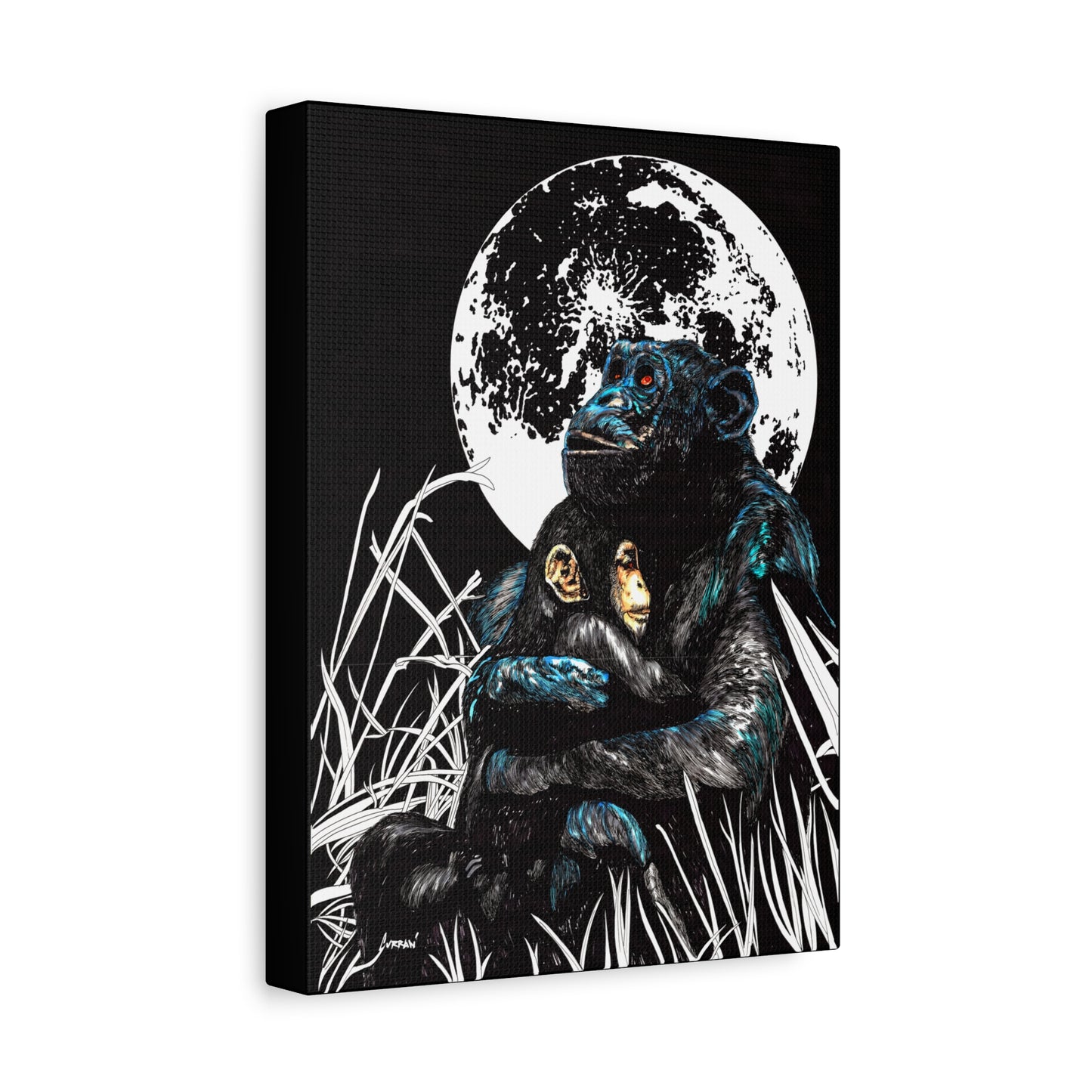 Gorilla Wall Art, Gorilla Print, Hand-Drawn Gorilla, Wildlife Art,