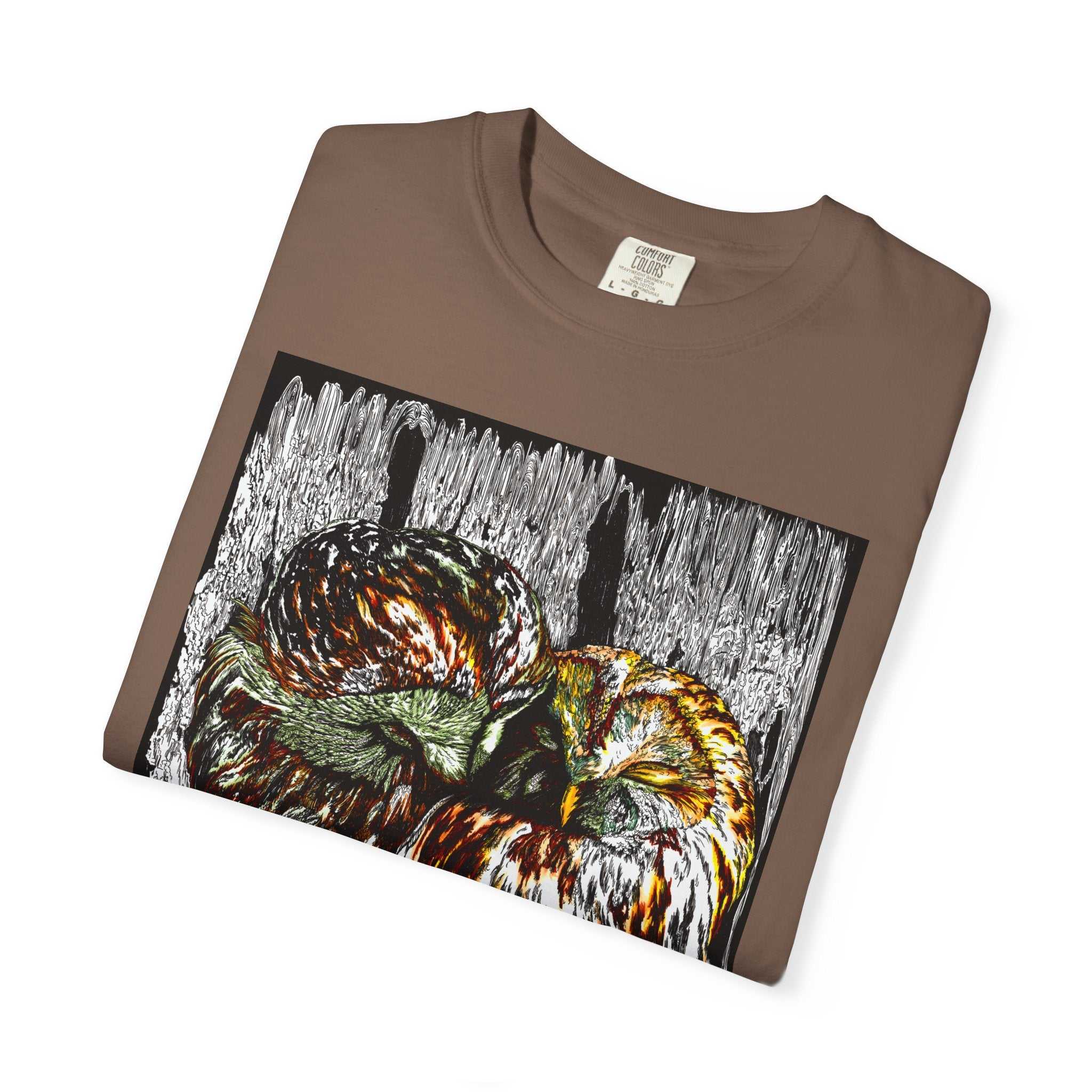 Owls in a Tree Unisex Garment-Dyed T-Shirt