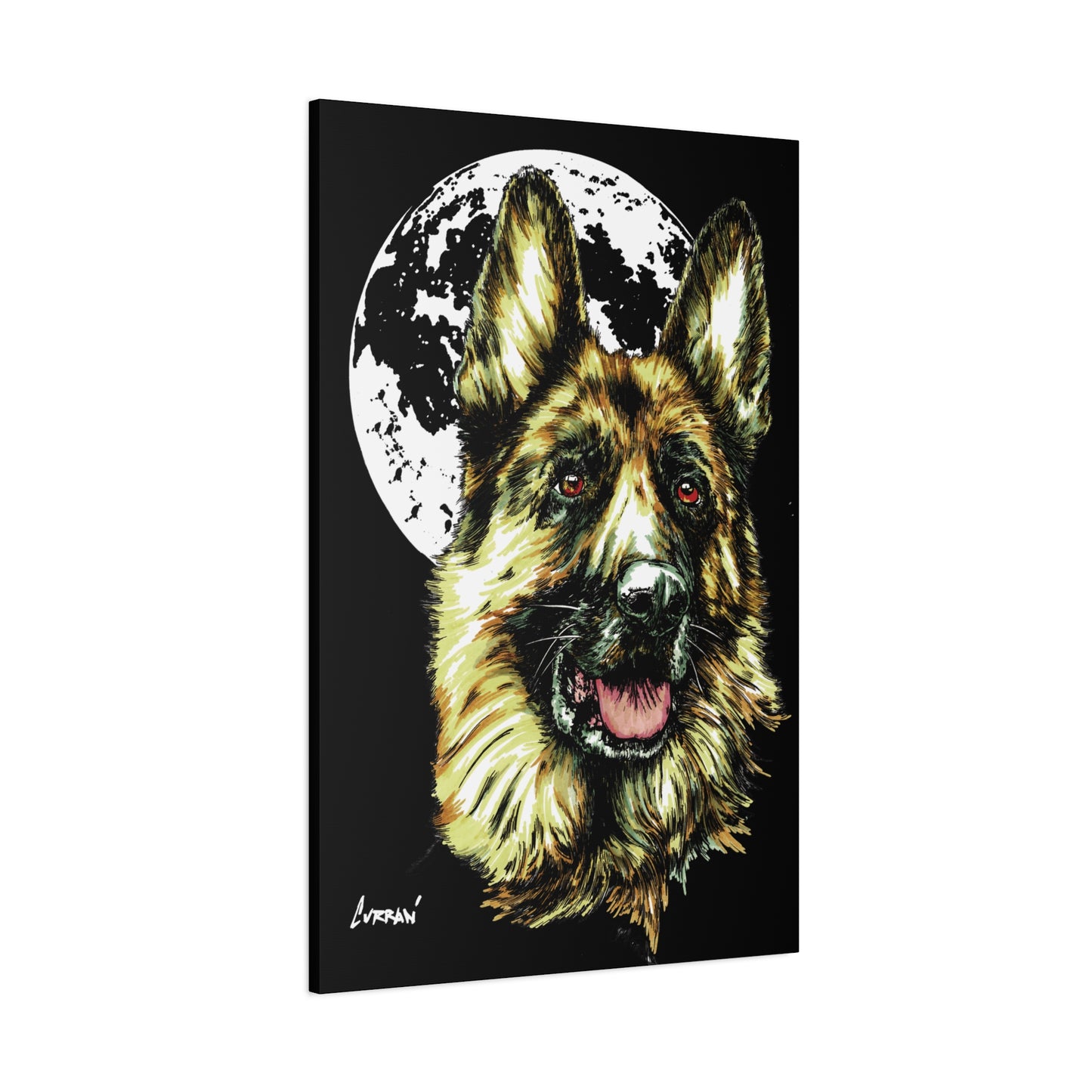 German Shepherd Print, Hand-Drawn Dog Art,
