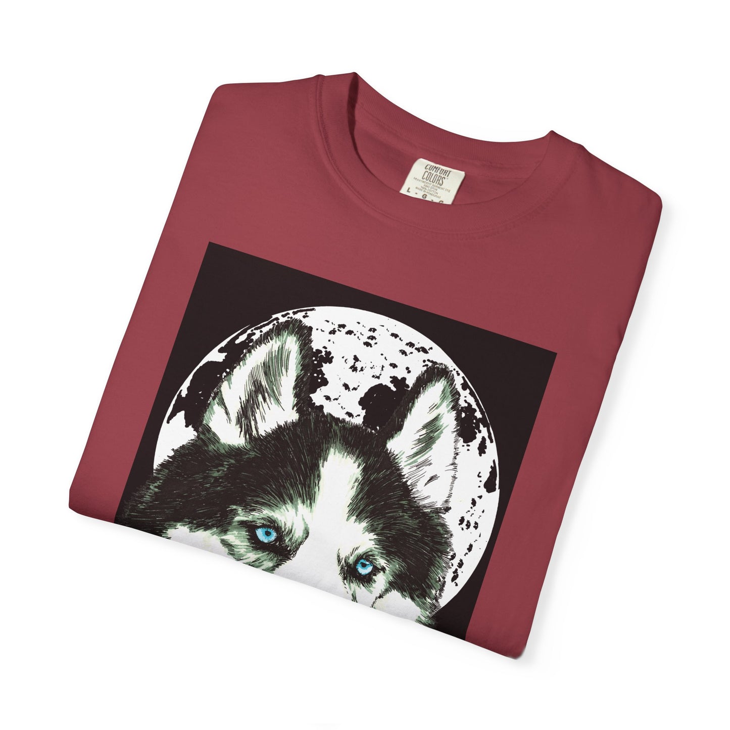 Siberian Husky Unisex Garment-Dyed T-Shirt – Original Hand-Drawn Art