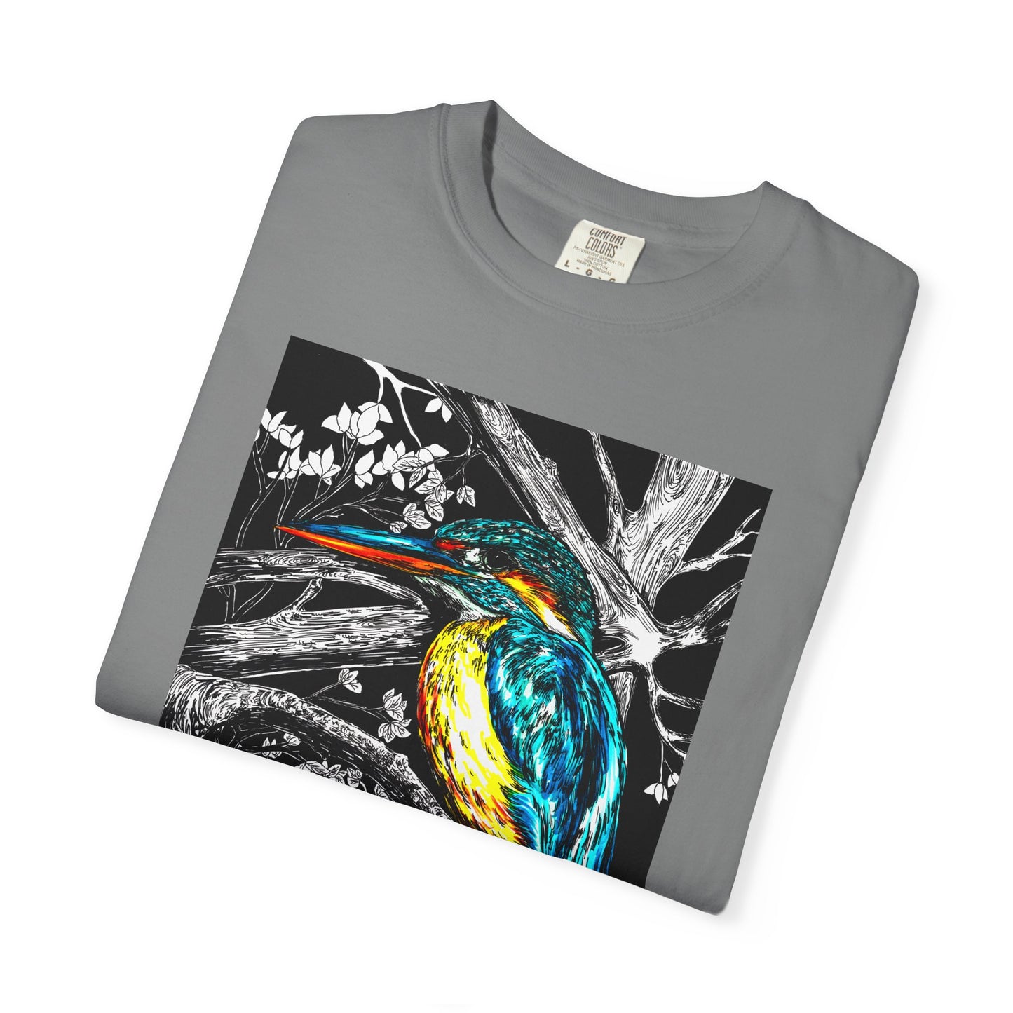 Vibrant Kingfisher Graphic Unisex T-Shirt - Nature Lover's Tee