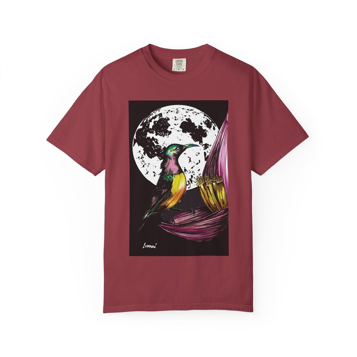 Moonlit Hummingbird Unisex T-Shirt - Vibrant Nature Design