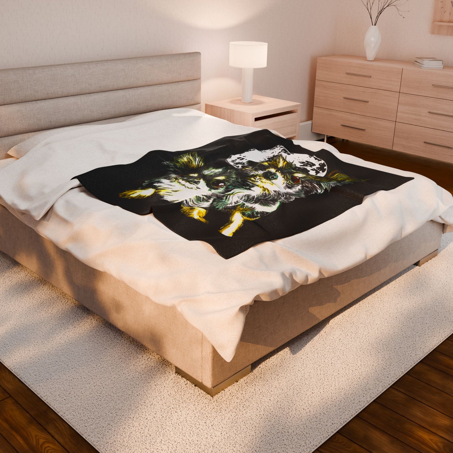Cute Chihuahua Motif Cozy Blanket for Dog Lovers