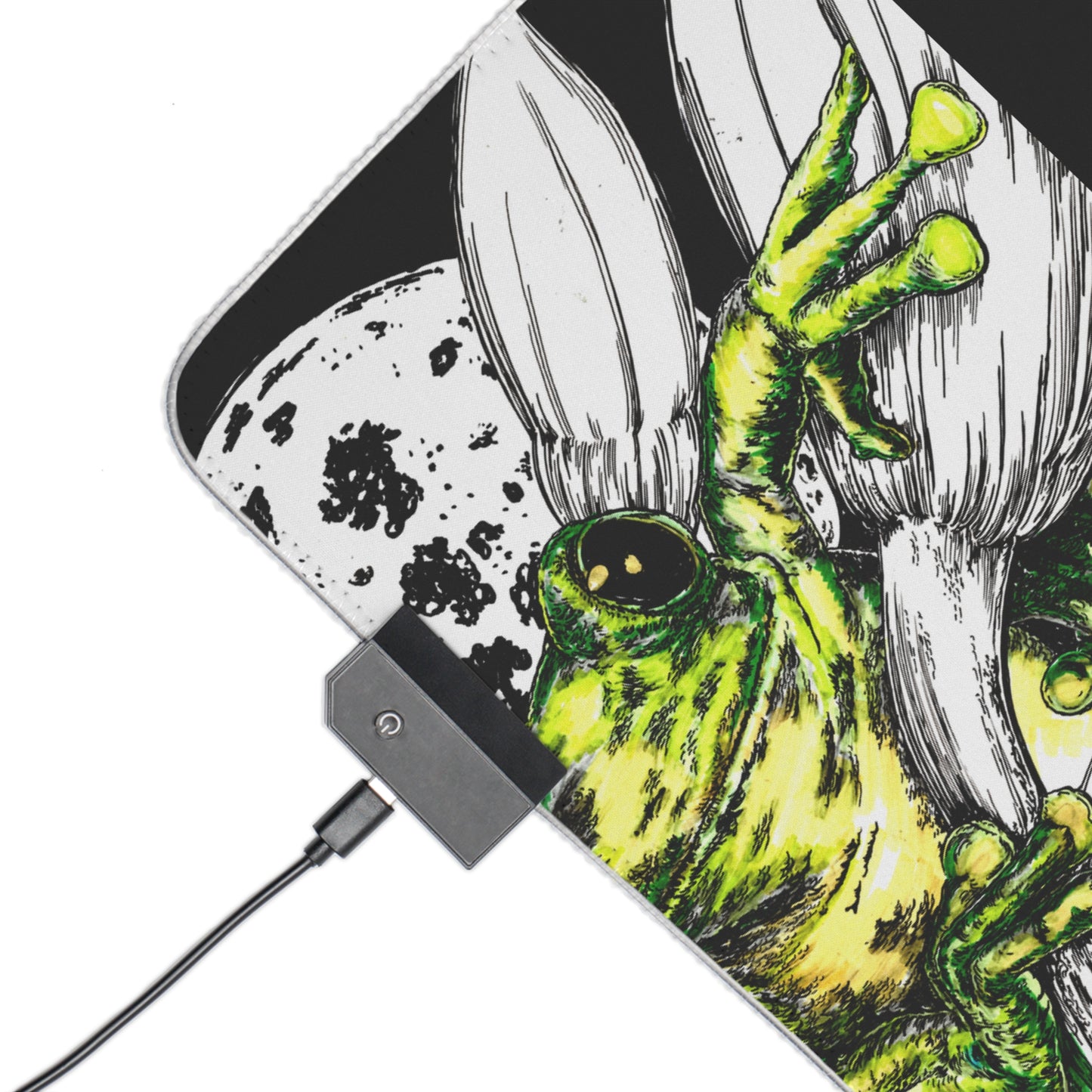 LED Frog Gaming Mouse Pad - Illuminated Desk Accessory
