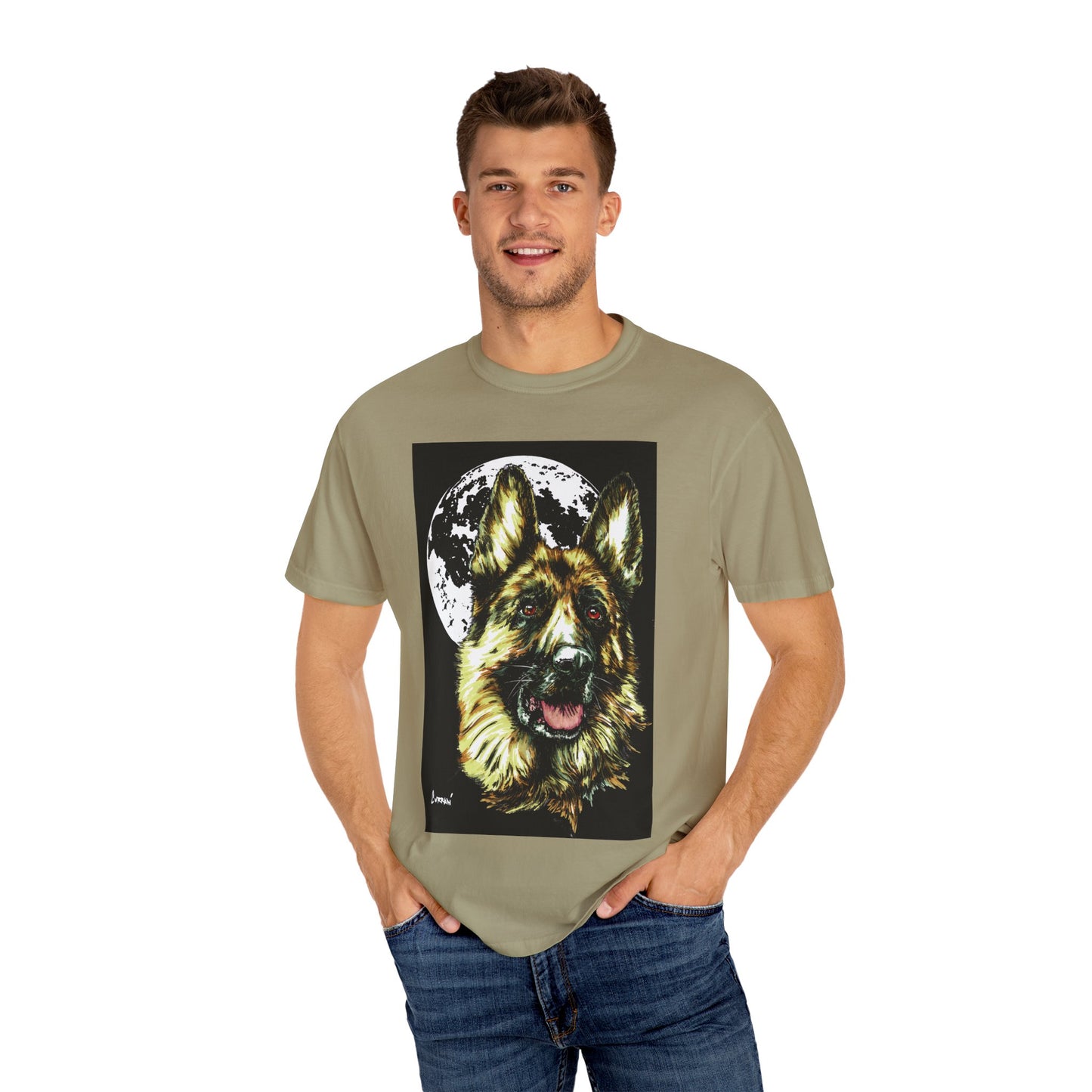 German Shepherd Hand Painted Unisex T-shirt
