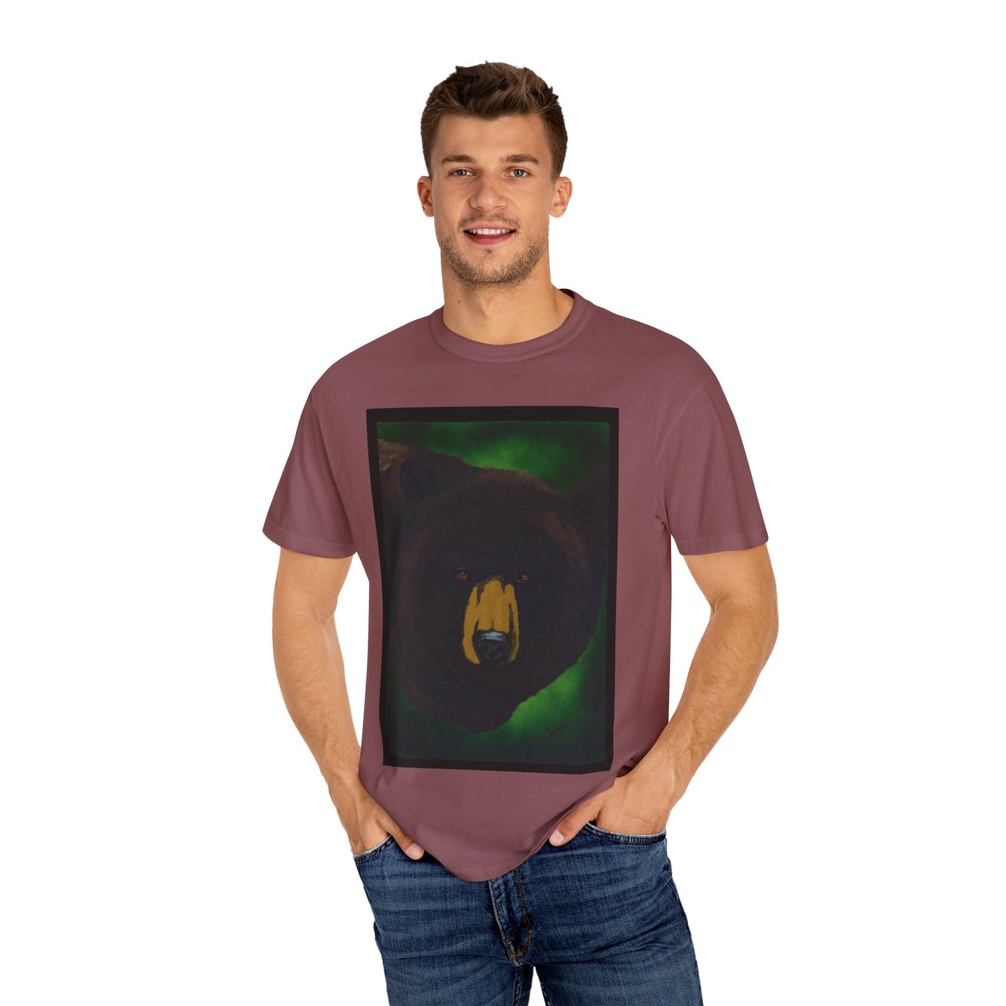 Brown Bear Unisex Garment-Dyed T-Shirt - Nature Apparel