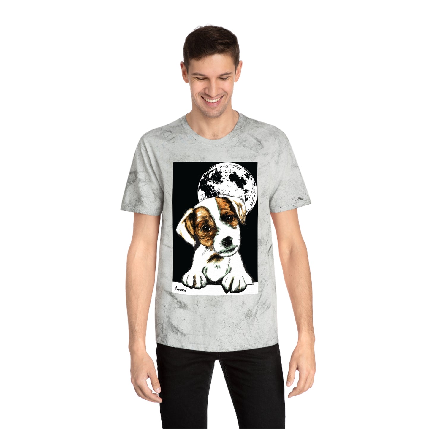 Color Blast Beagle Moon Unisex T Shirt for Pet Lovers
