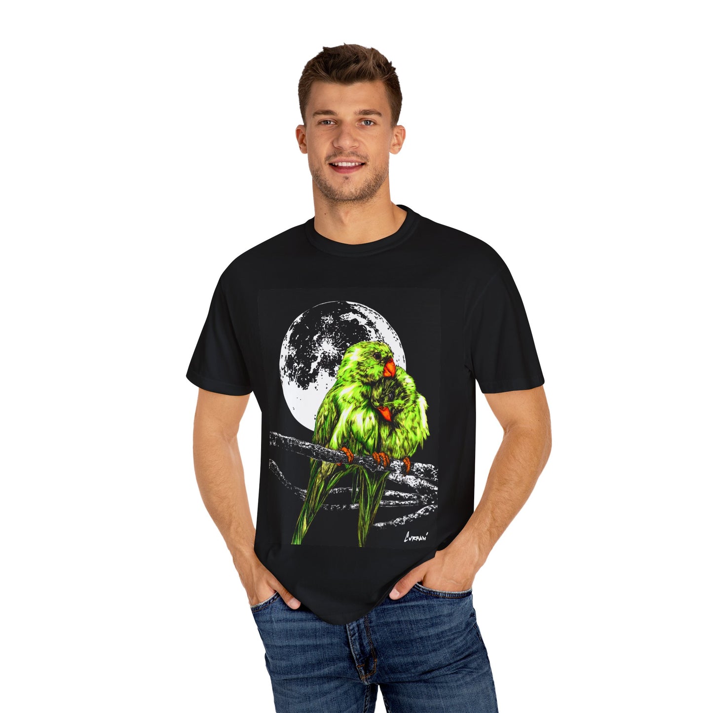 Parrots in the Moonlight Unisex T-shirt