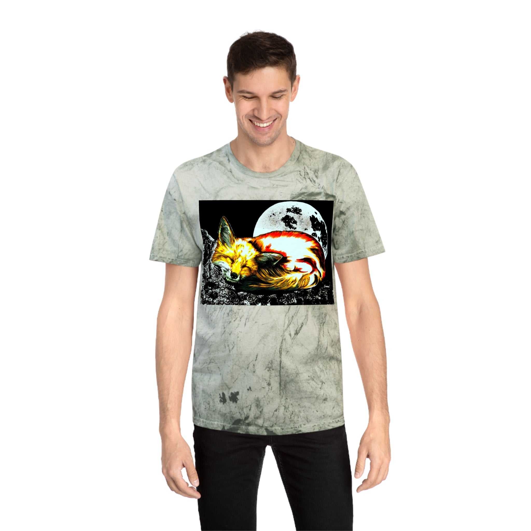Red Fox Unisex T Shirt with Color Blast Design