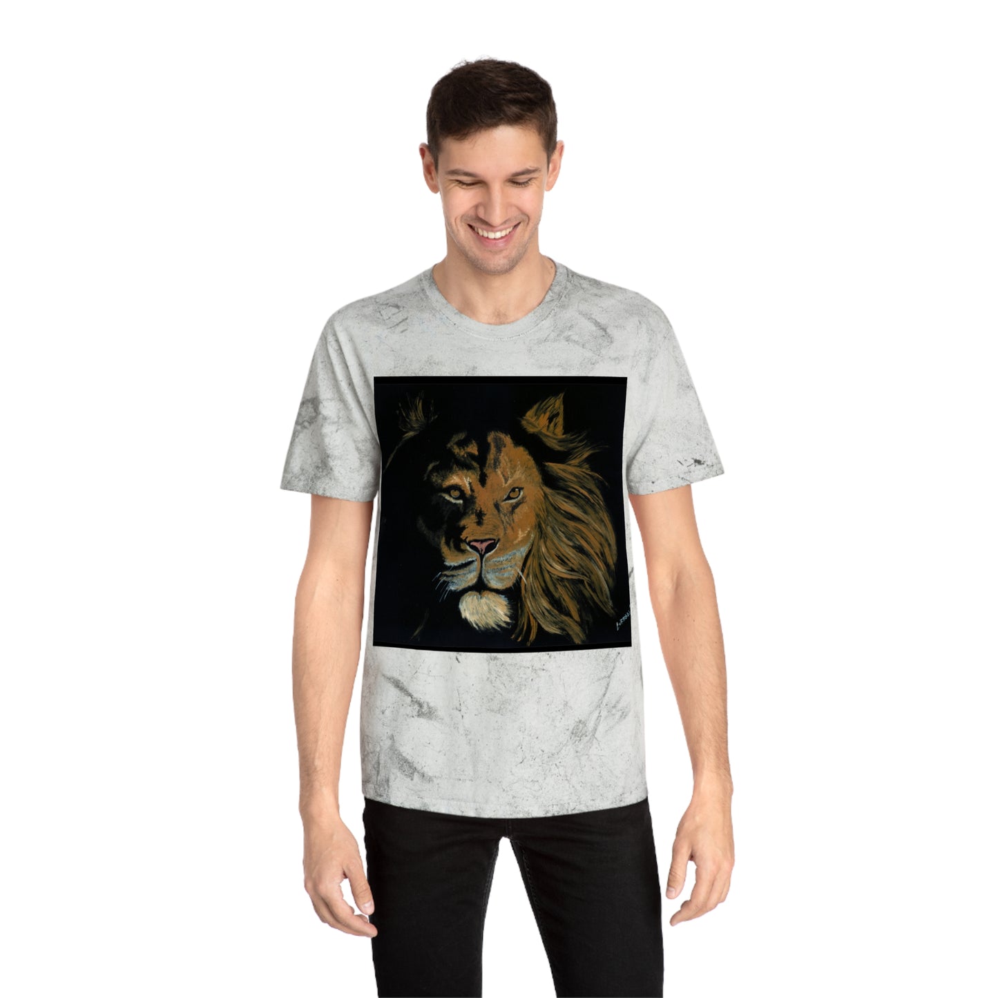 Color Blast T Shirt Powerful Lion Design by Kris Curran
