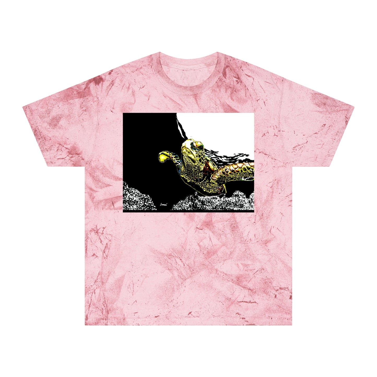 Ocean Vibes Unisex T Shirt with Hand Drawn Sea Turtle Art
