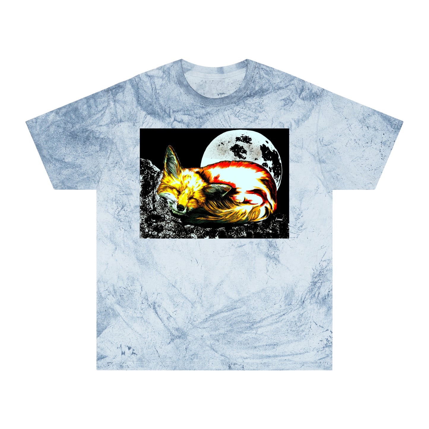 Red Fox Unisex T Shirt with Color Blast Design