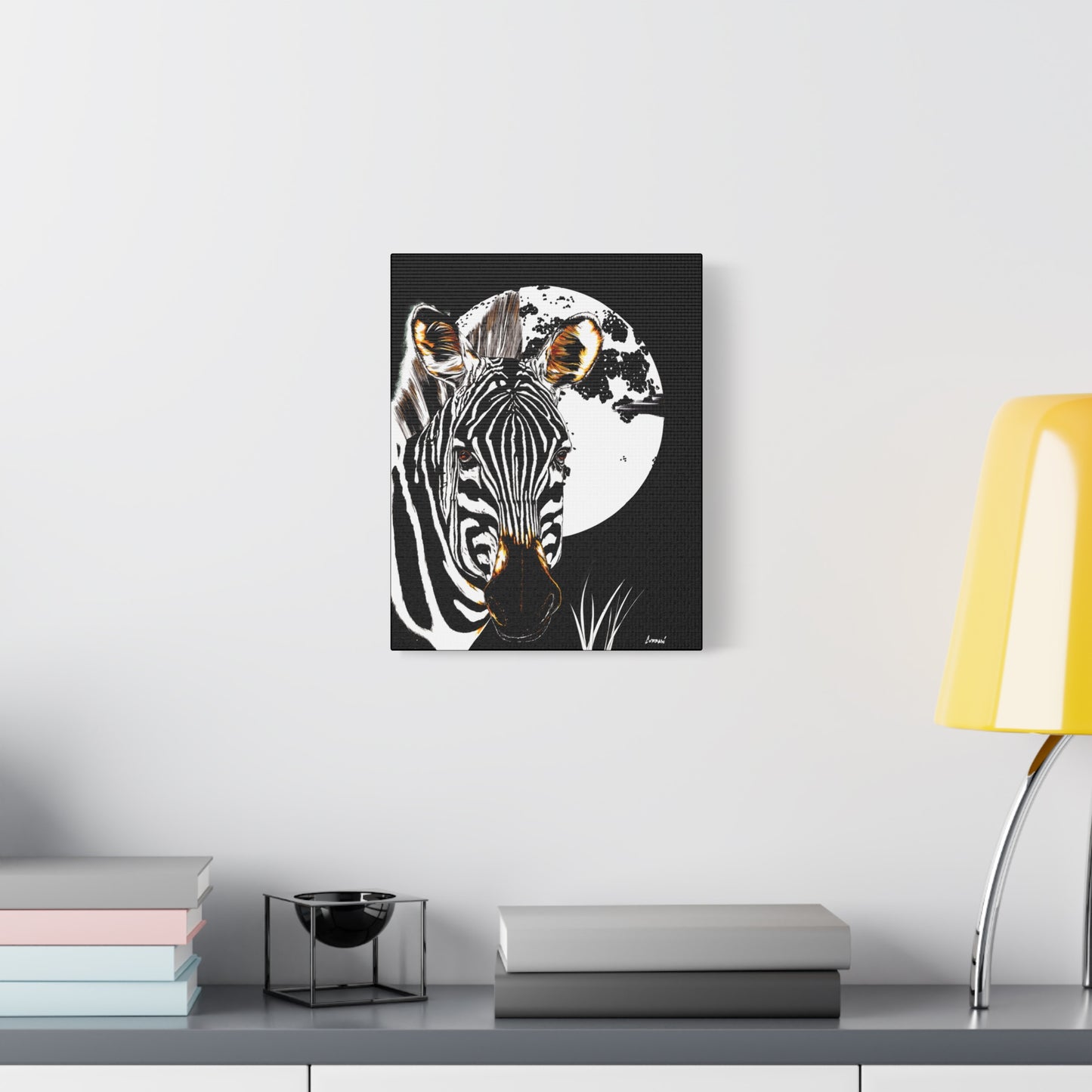 Zebra Wall Art, Zebra Print, Hand-Drawn Zebra, Wildlife Art, Safari Animal Decor, Nature Wall Art, Black and White Art, Animal Lover Gift Printed on Matte Canvas, Stretched, 1.25"