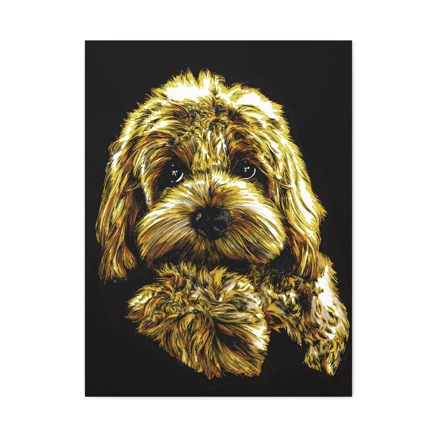 Goldendoodle Print, Hand-Drawn Original Dog Art,