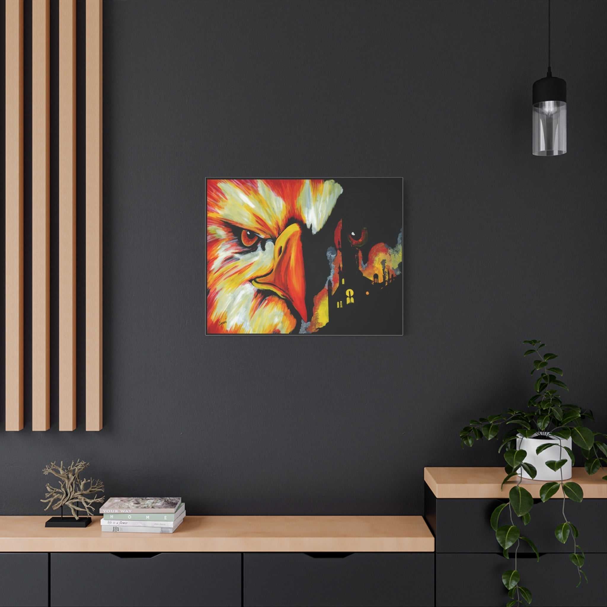 Phoenix Canvas Print, print of my Original hand painted art